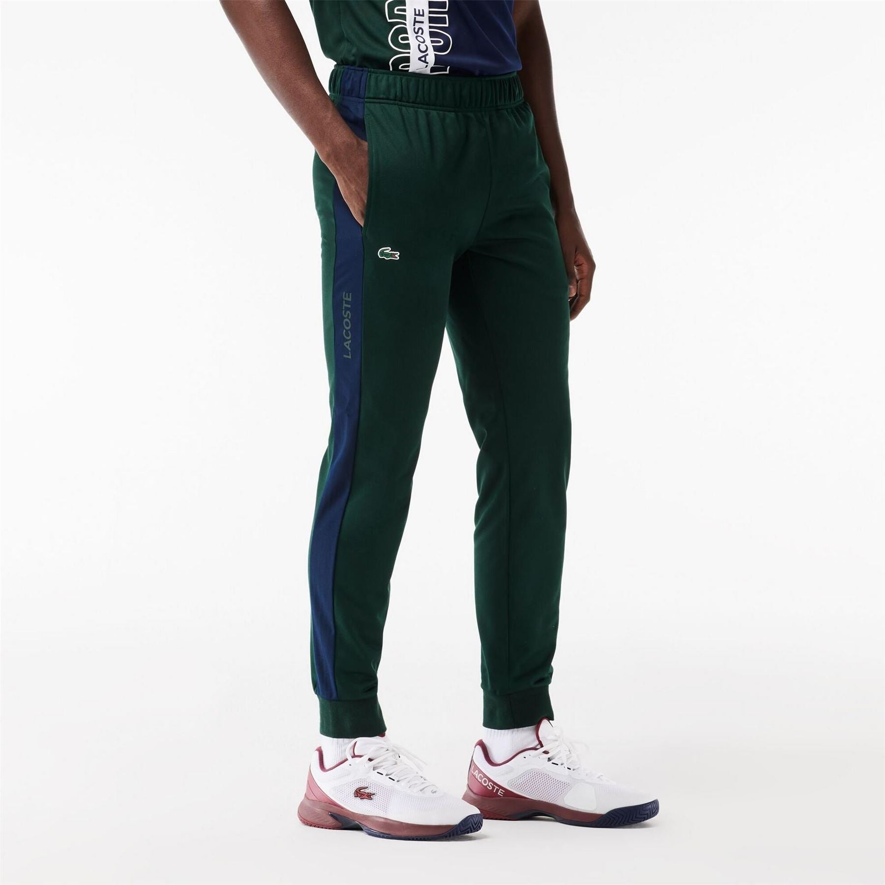 Lacoste Vertical Logo Color Block Slim Cut Track Pants