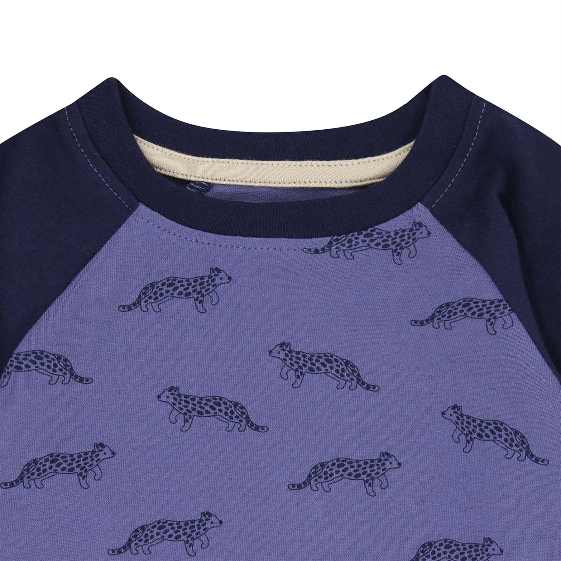 Lilly and Sid Leopard Raglan Sleeve Long Sleeve T-Shirt