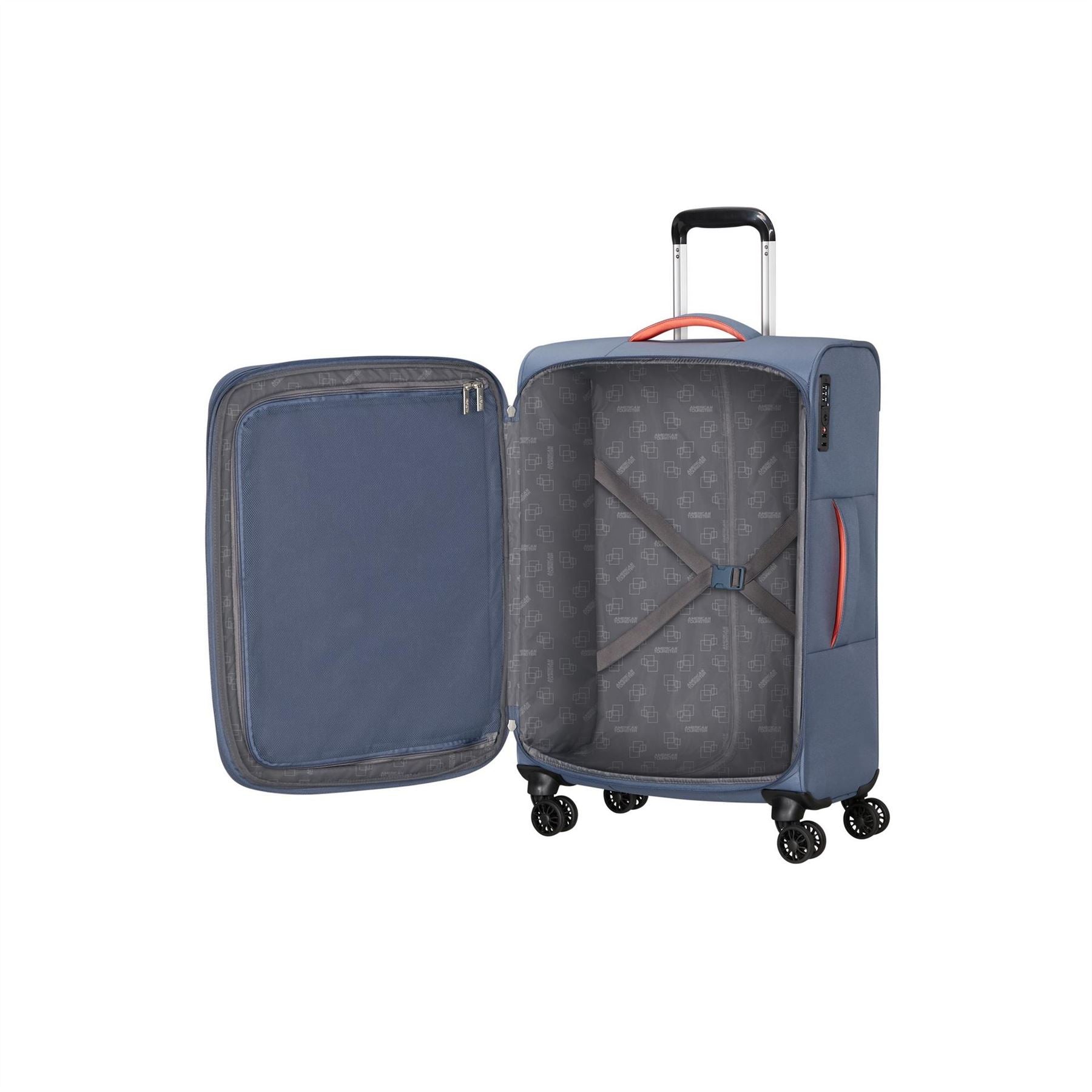 American Tourister Spinner 67x44x26 28cm Exp Tsa Medium Soft Suitcase