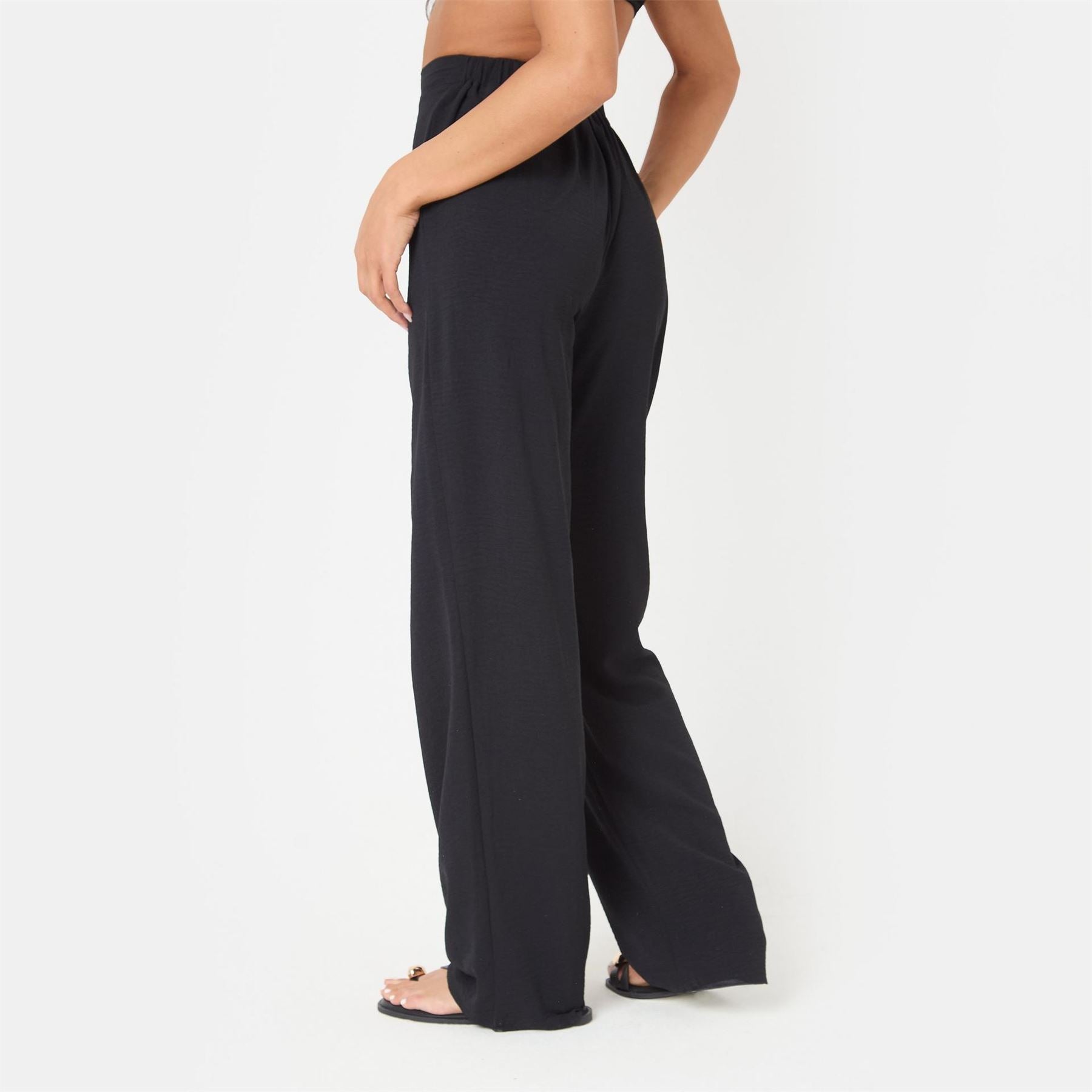 I Saw It First Crepe Wide Leg Trousers