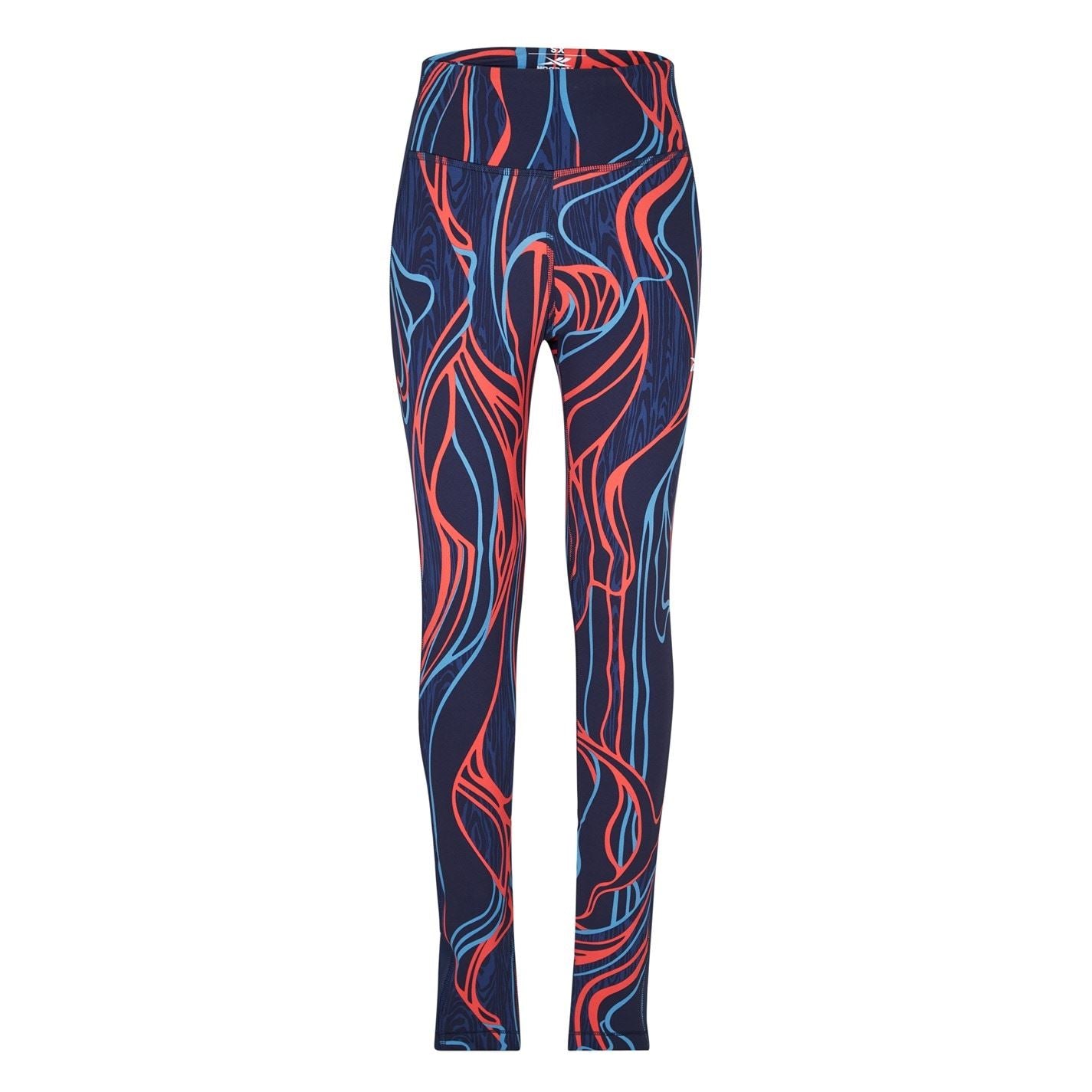Reebok Womens Lux Perform Nature Grown Print Mid Rise Leggings W Gym Legging