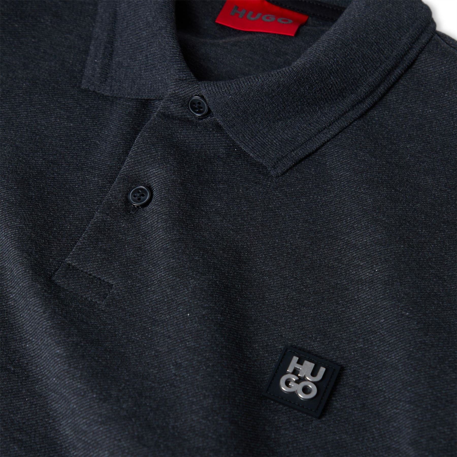 Hugo Dinote Red Long Sleeve Polo Shirt