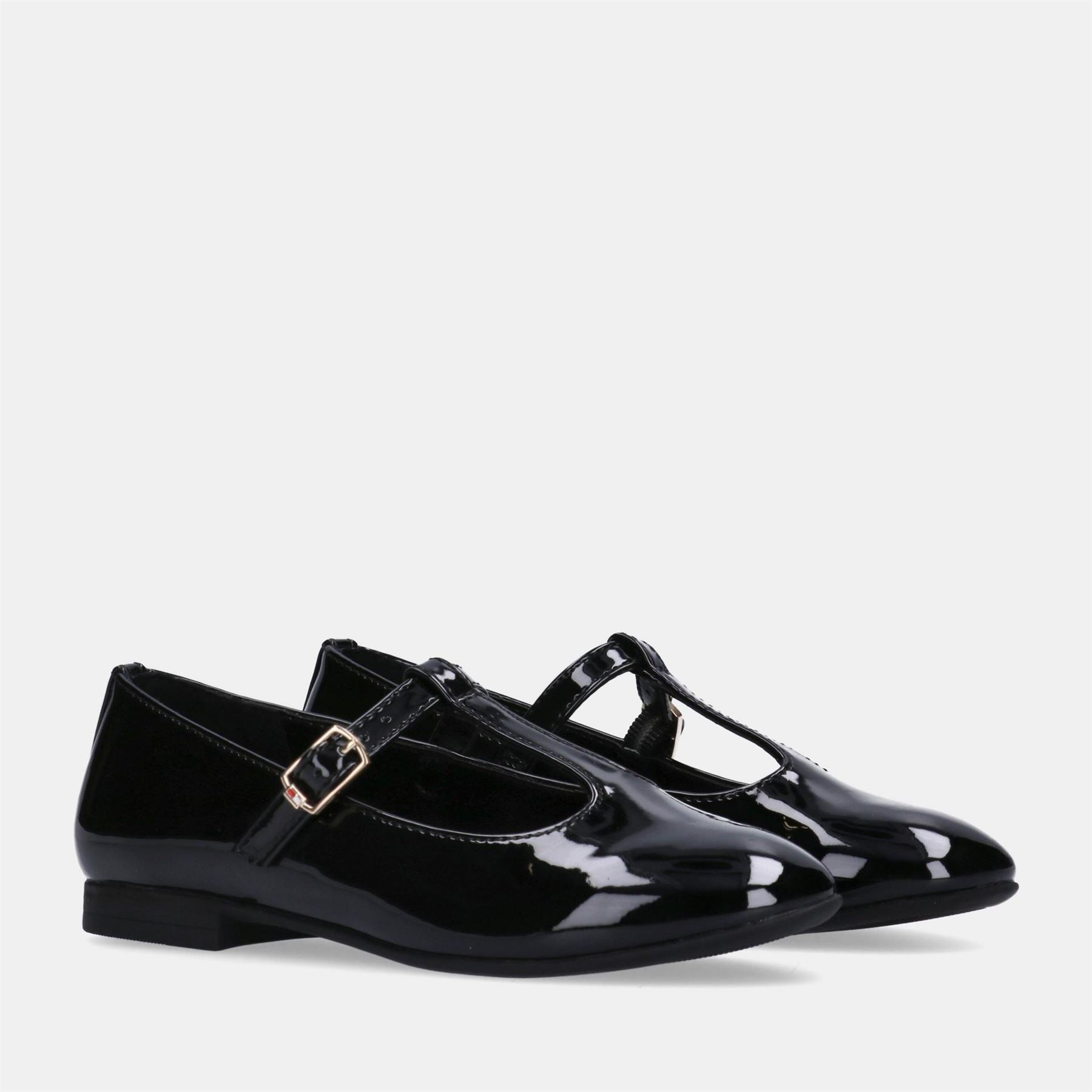 Tommy Hilfiger Ballet Round Toe Flat Heel T-Bar Pumps