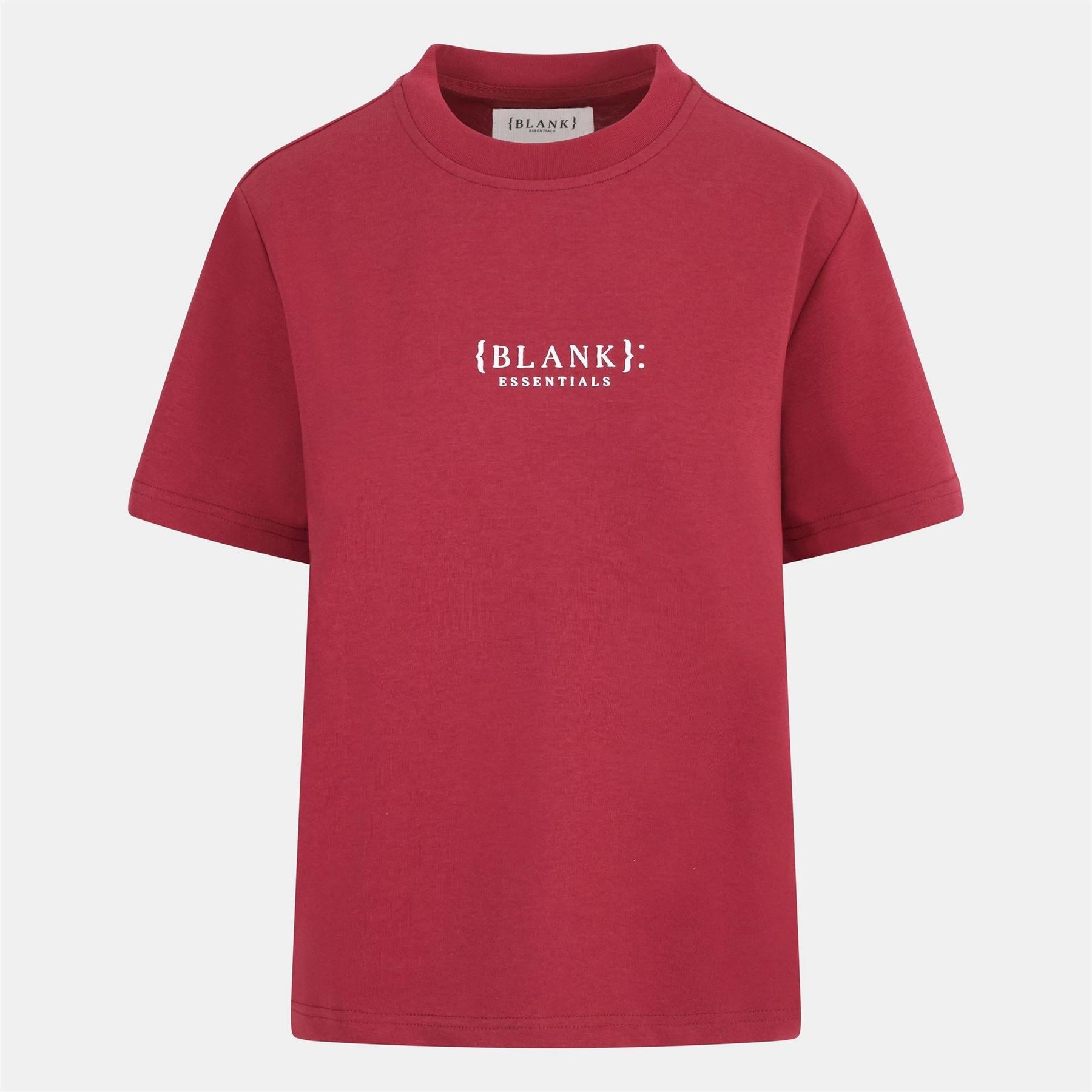 Blank Essentials Embroidered Text Graphic Crew Neck Short Sleeve Boyfriend T-Shirt