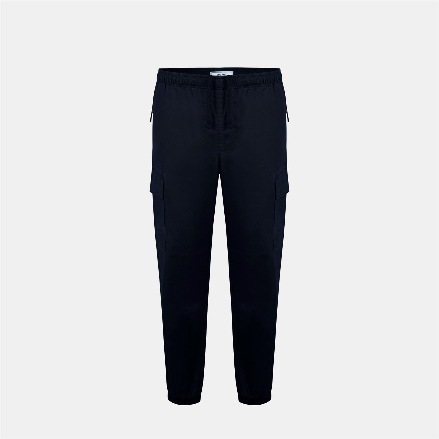 Jack Wills Solid Patterned Elastic Cuff Cargo Combat Pants