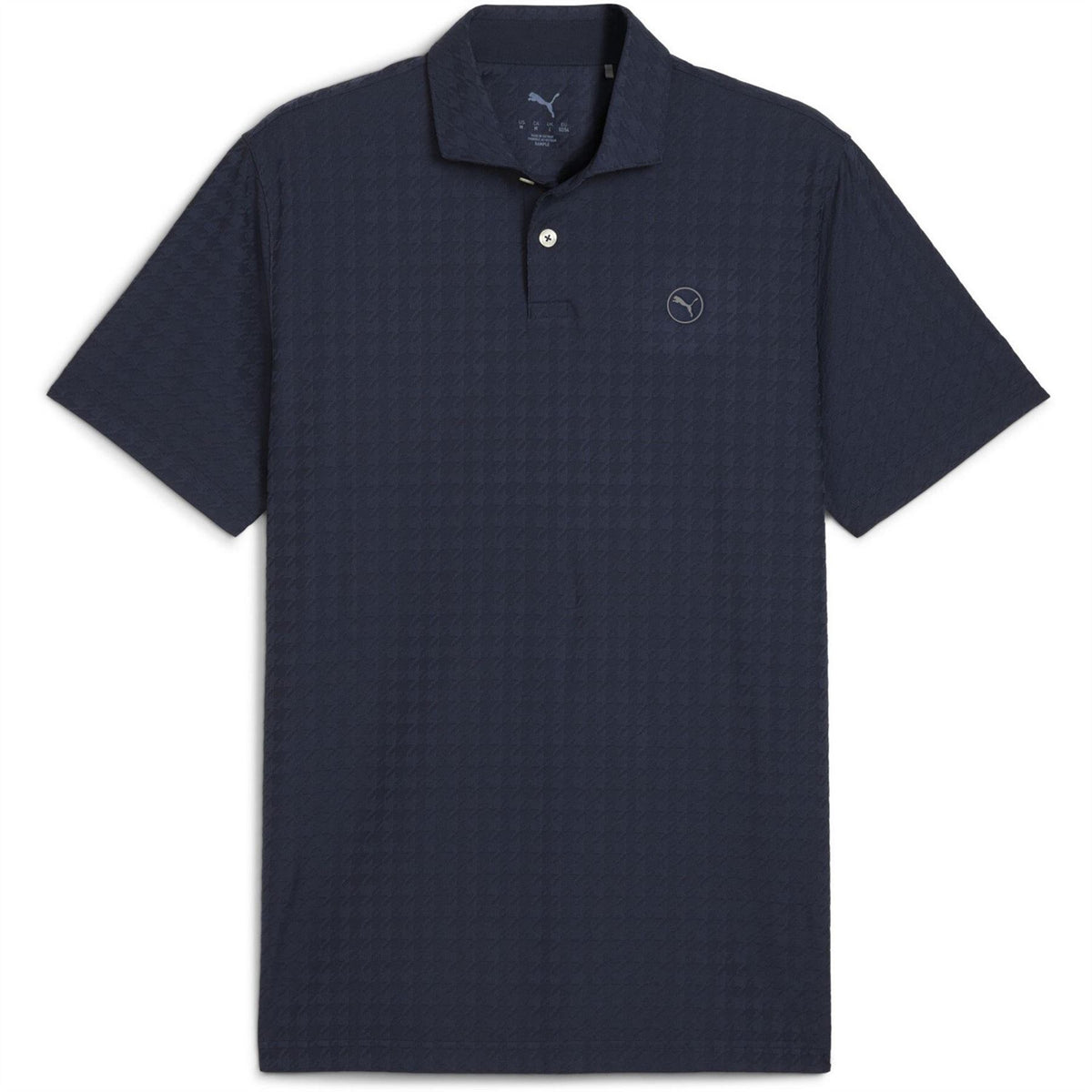 Puma Mattr Houndstooth Short Sleeve Performance Polo Shirt