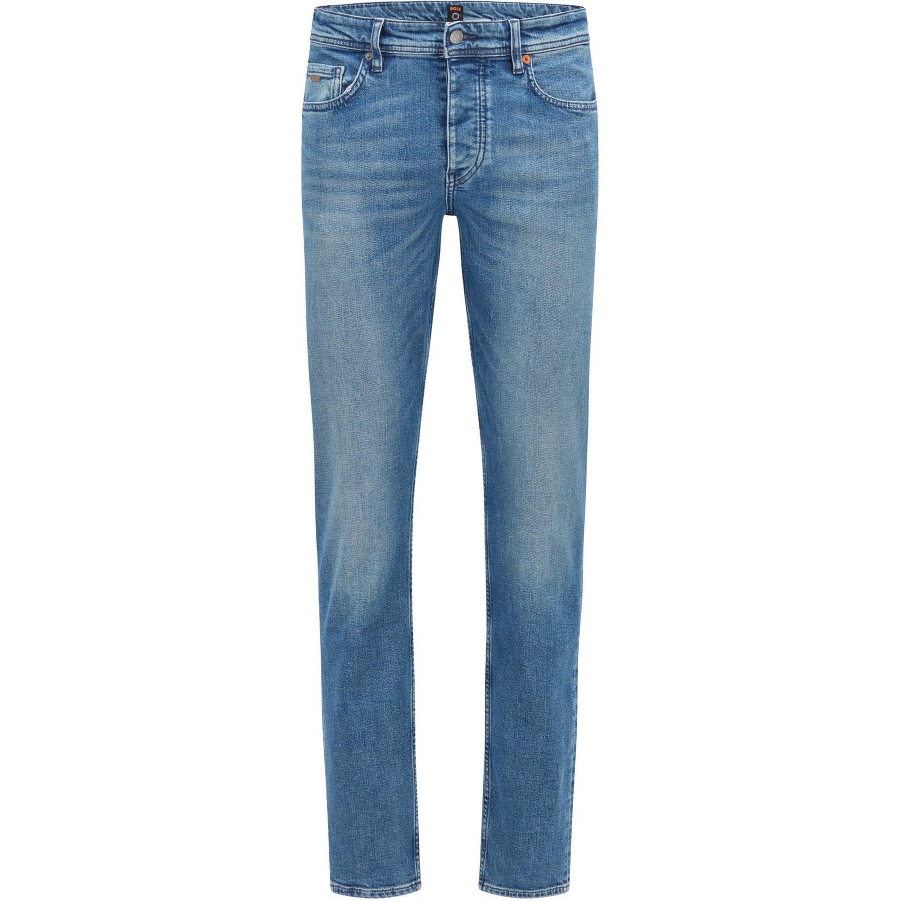 Boss Taber Mid Rise Stretch Tapered Fit Tapered Jeans