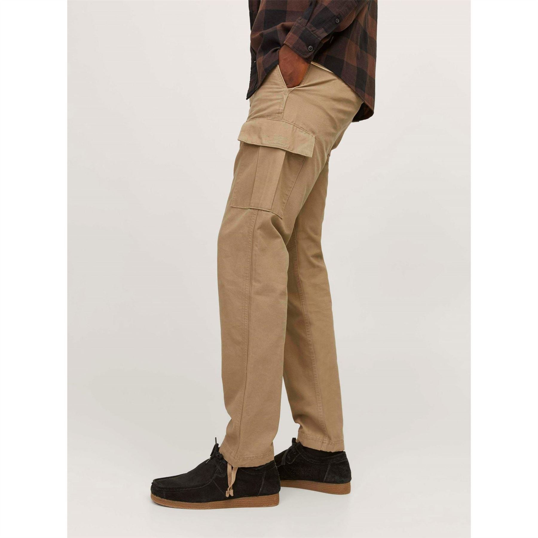 Jack and Jones Kane Barkley Solid Patterned Cargo Pants