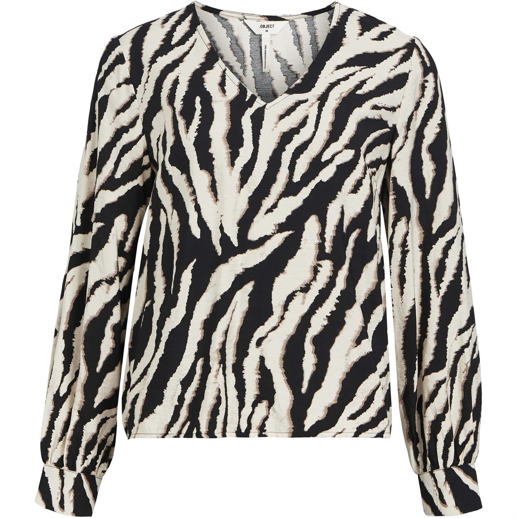 Object V Neck Long Sleeve Regular Fit Blouse