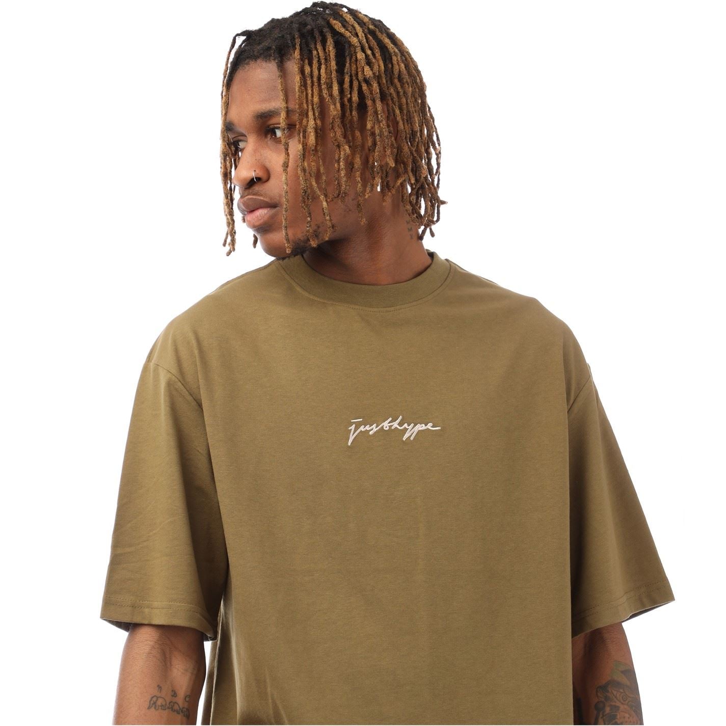 Hype Oversize Fit Signature Print T-Shirt