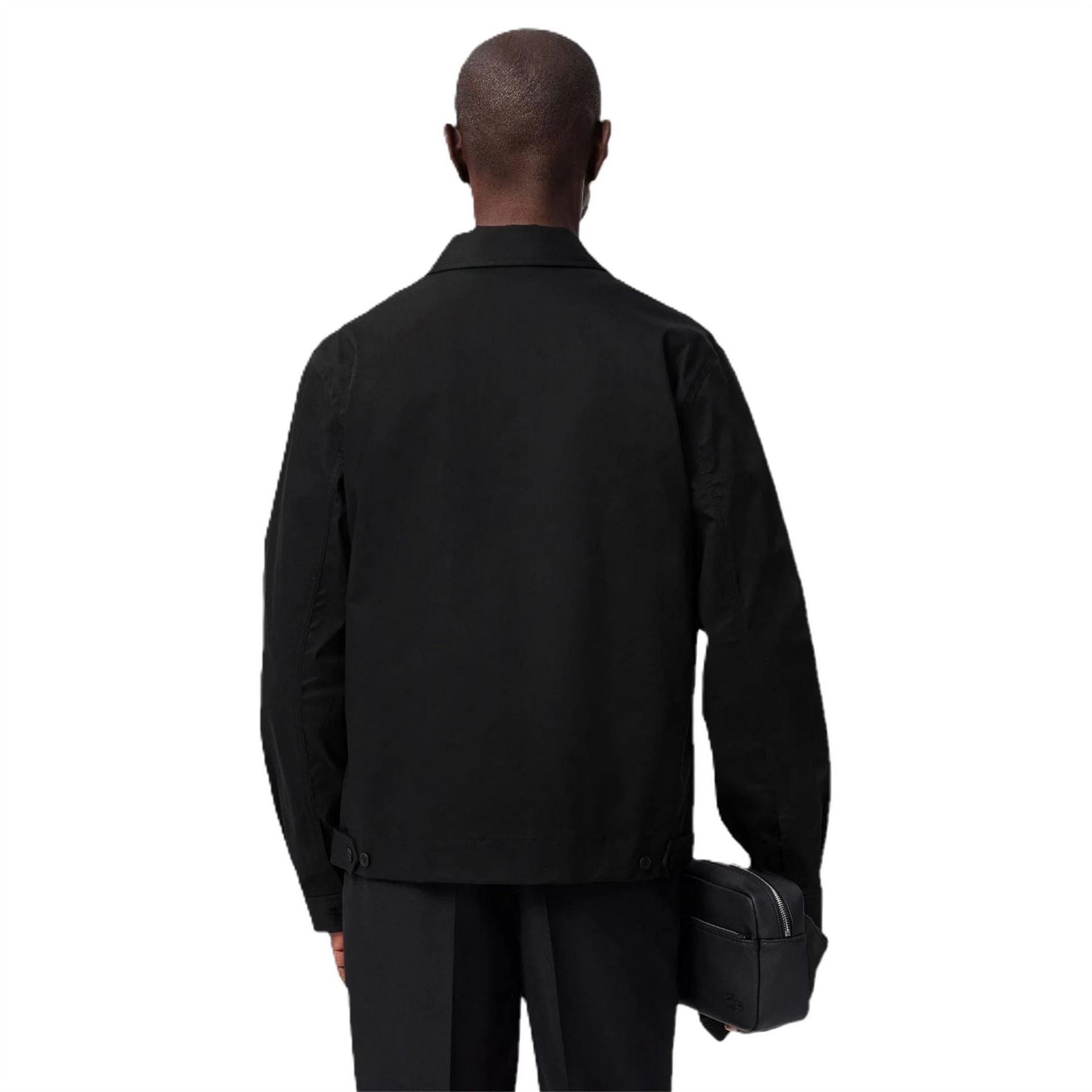 Lacoste Solid Bomber Jacket with Logo