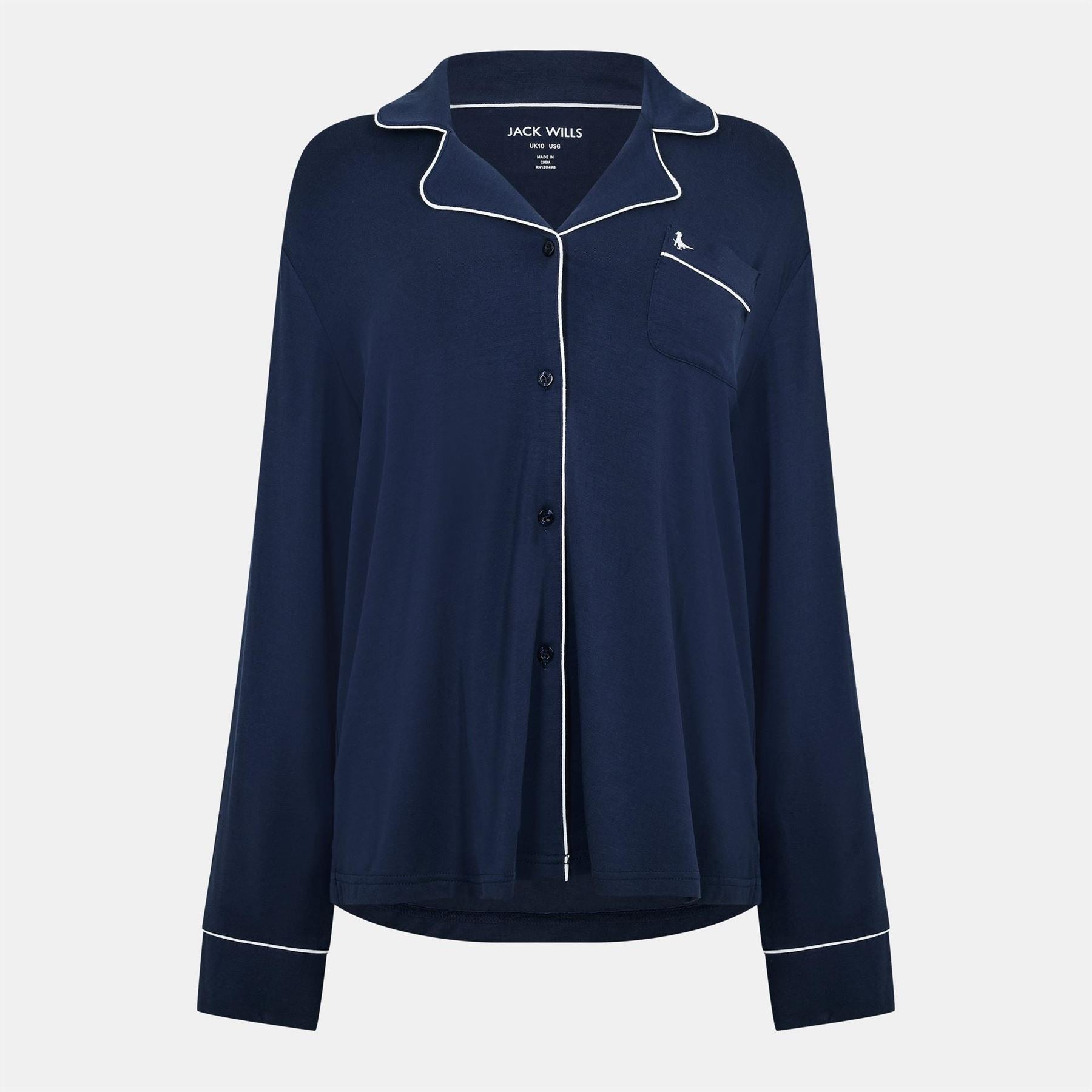 Jack Wills Collared Neck Long Sleeve Pyjama Set