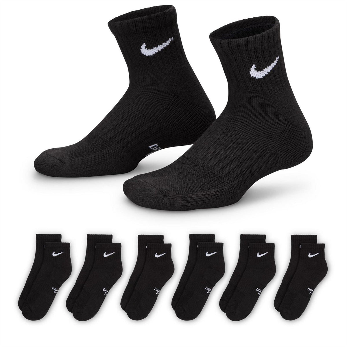 Nike Juniors Cushioned Ankle Socks 6 Pairs