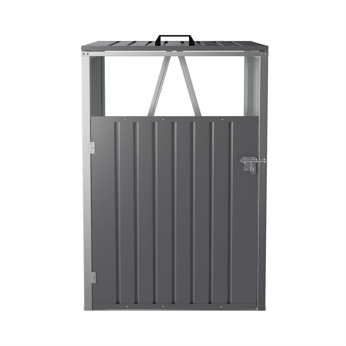 Breeins Galvanised Lockable Sloped Roof Bin Shed