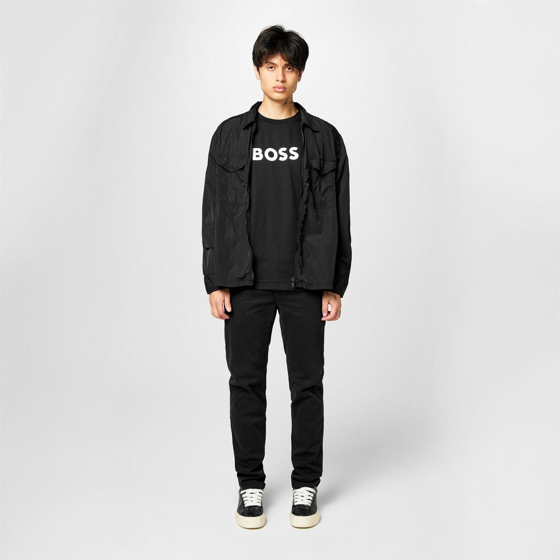 Boss  Orange Zip Long Sleeve Overshirt