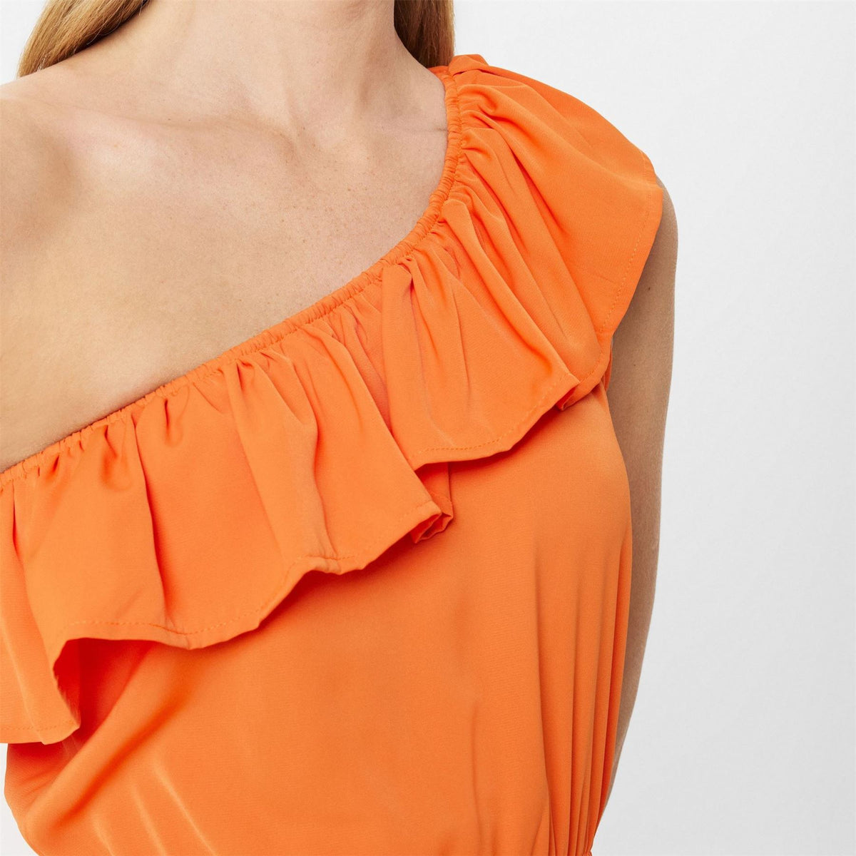 AX Paris Shoulder Frill Detail Dipped Hem Dress