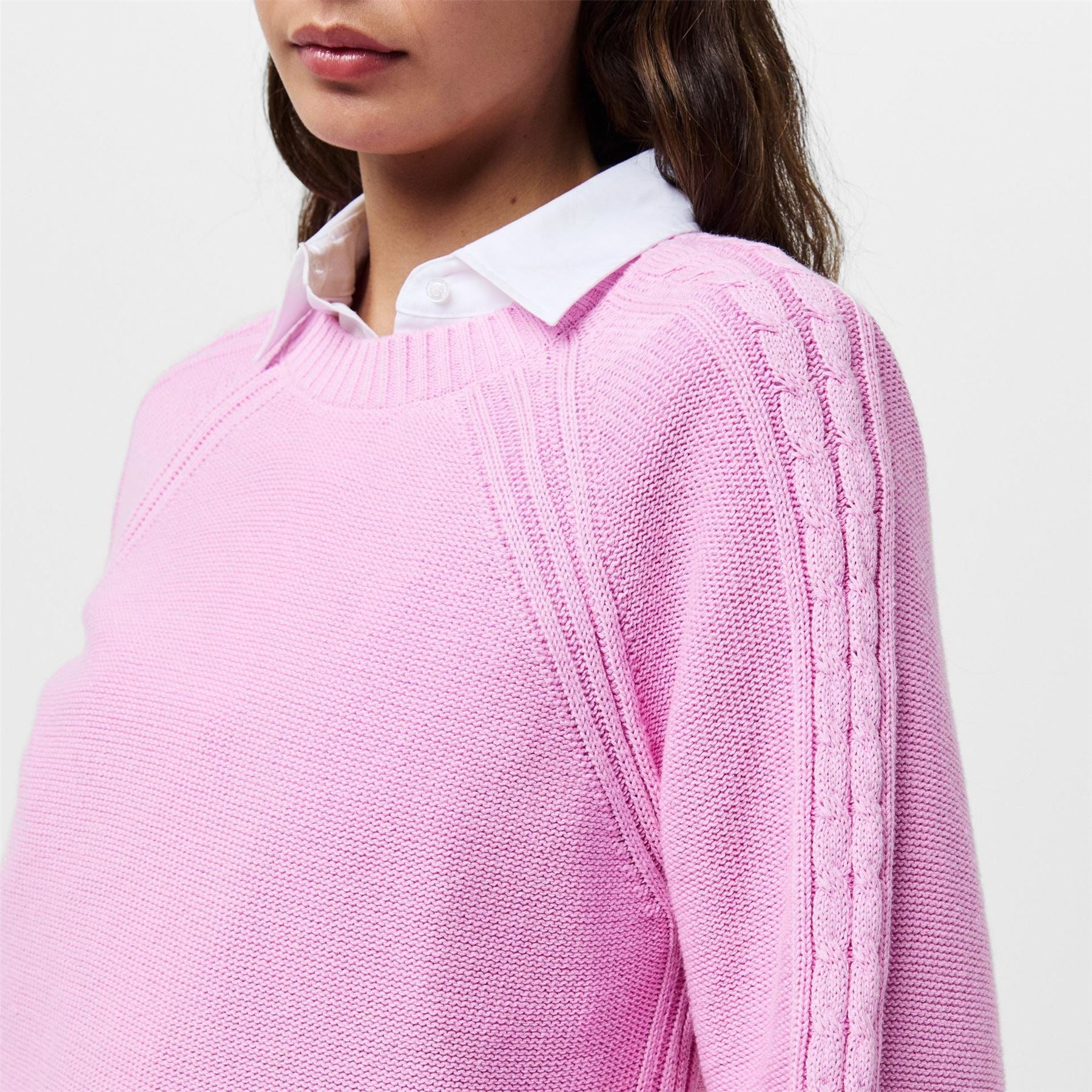 French Connection Relaxed Fit Cable Long Sleeve Sweater