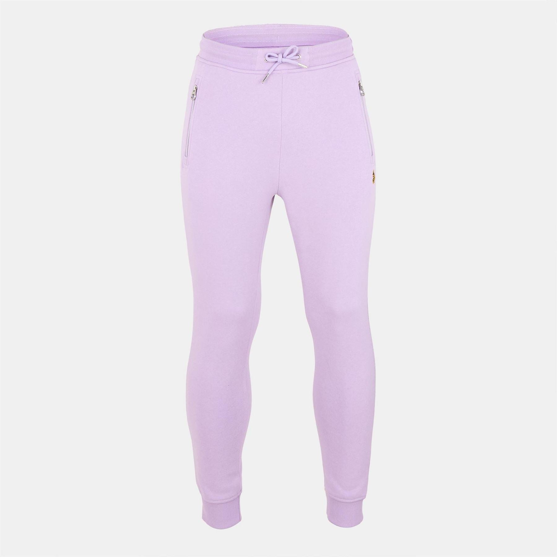 Luke Rome Solid Patterned Zipped Pocket Slim Joggers
