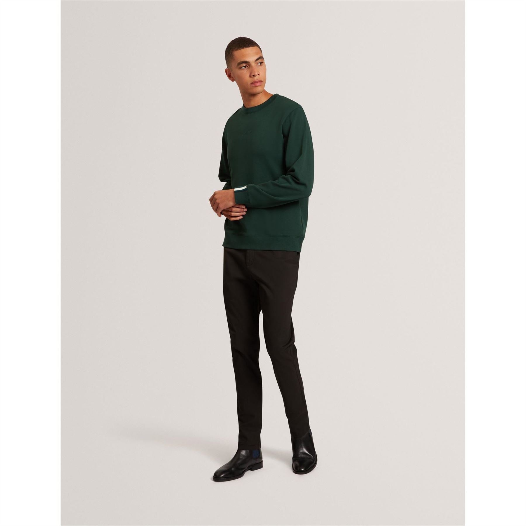 Ted Baker Long Sleeve Crew Neck Jersey Athletic Top