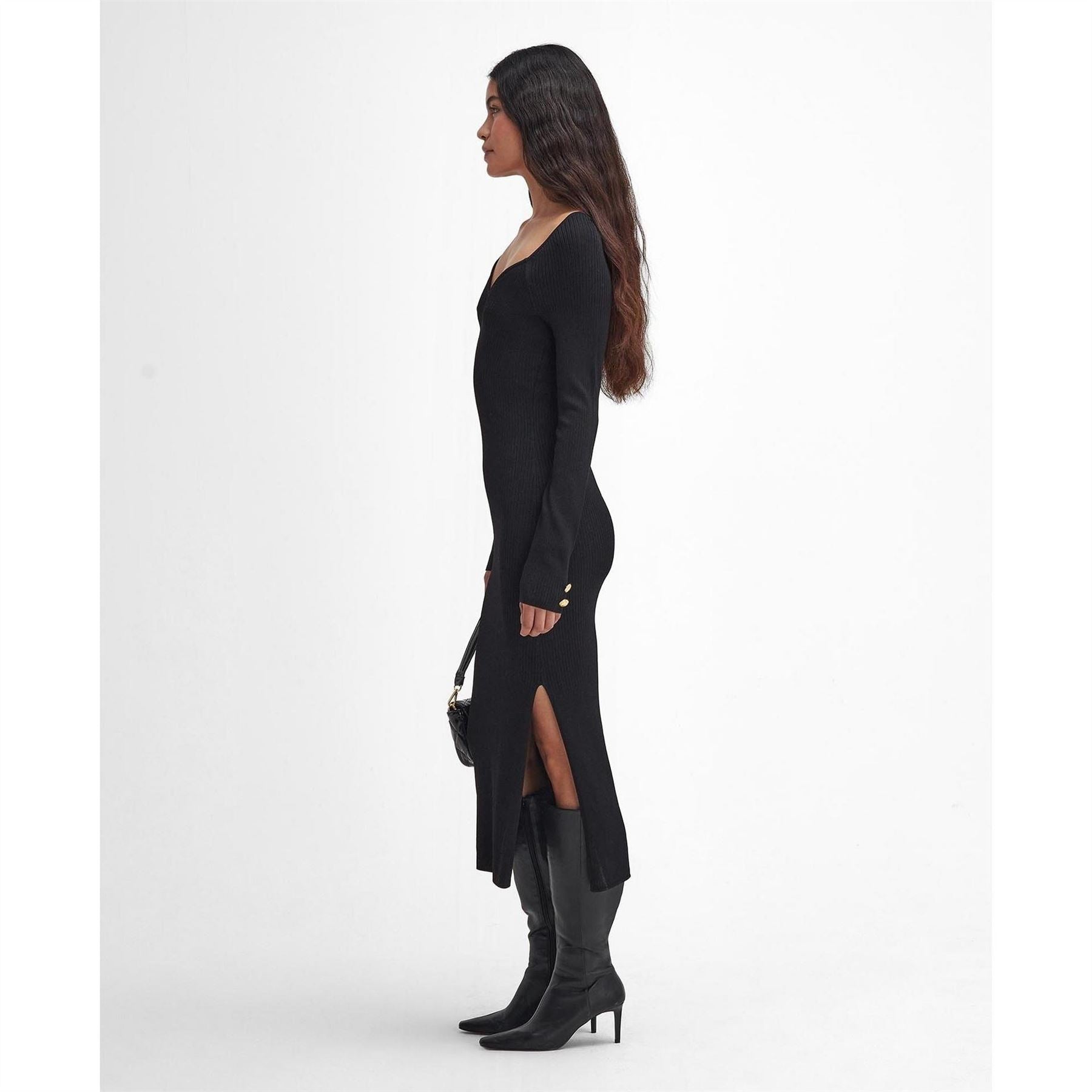 Barbour International Knitted Midi Dress