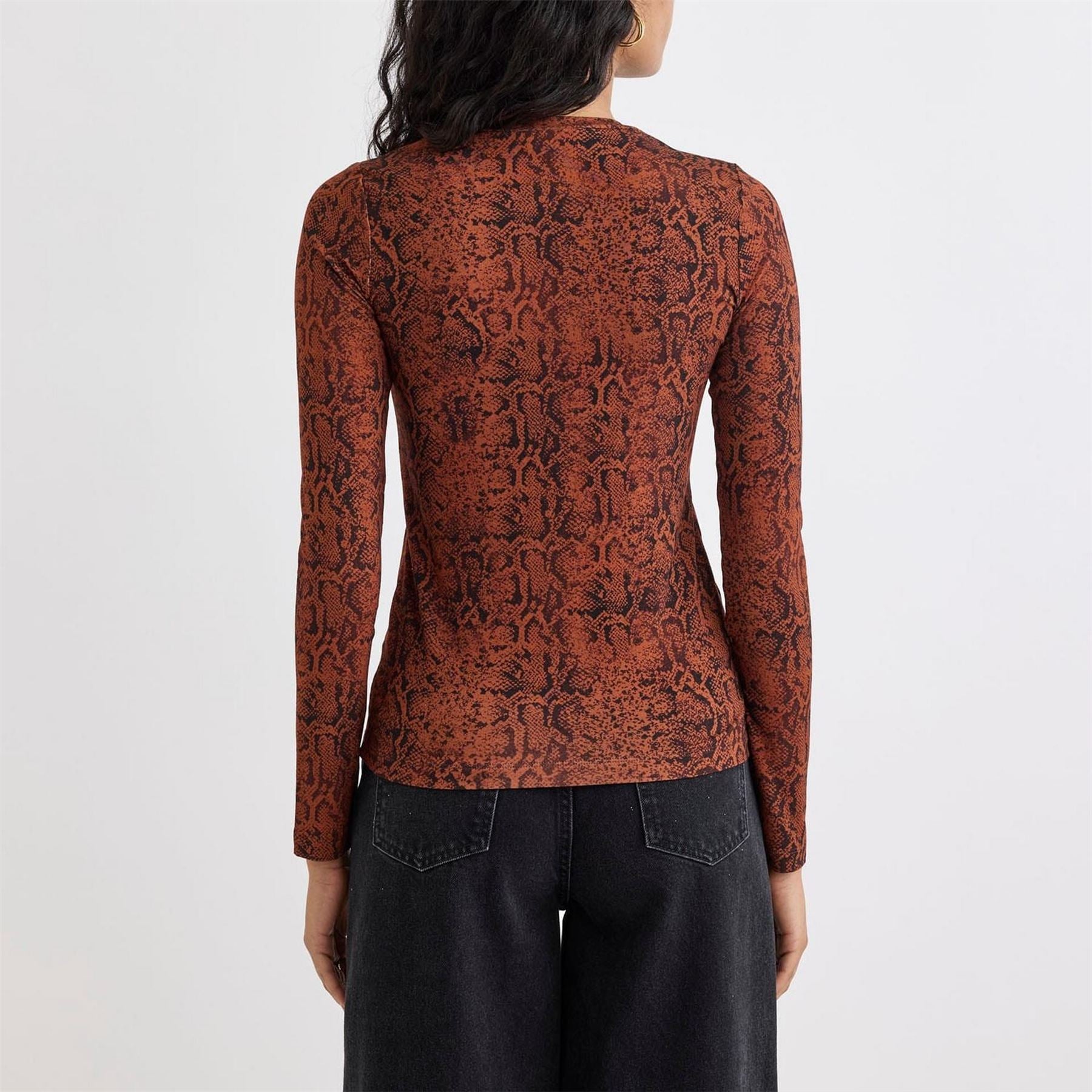Nobodys Child Animal Print Long Sleeve Top