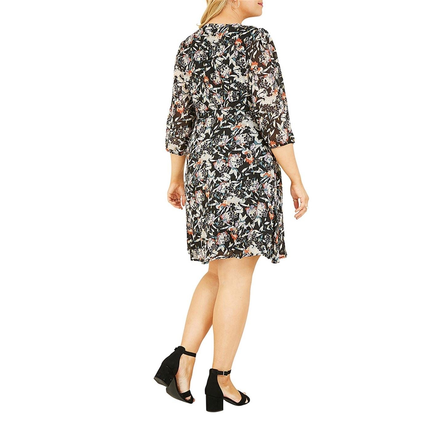 Yumi Sketchy Floral Wrap Dress