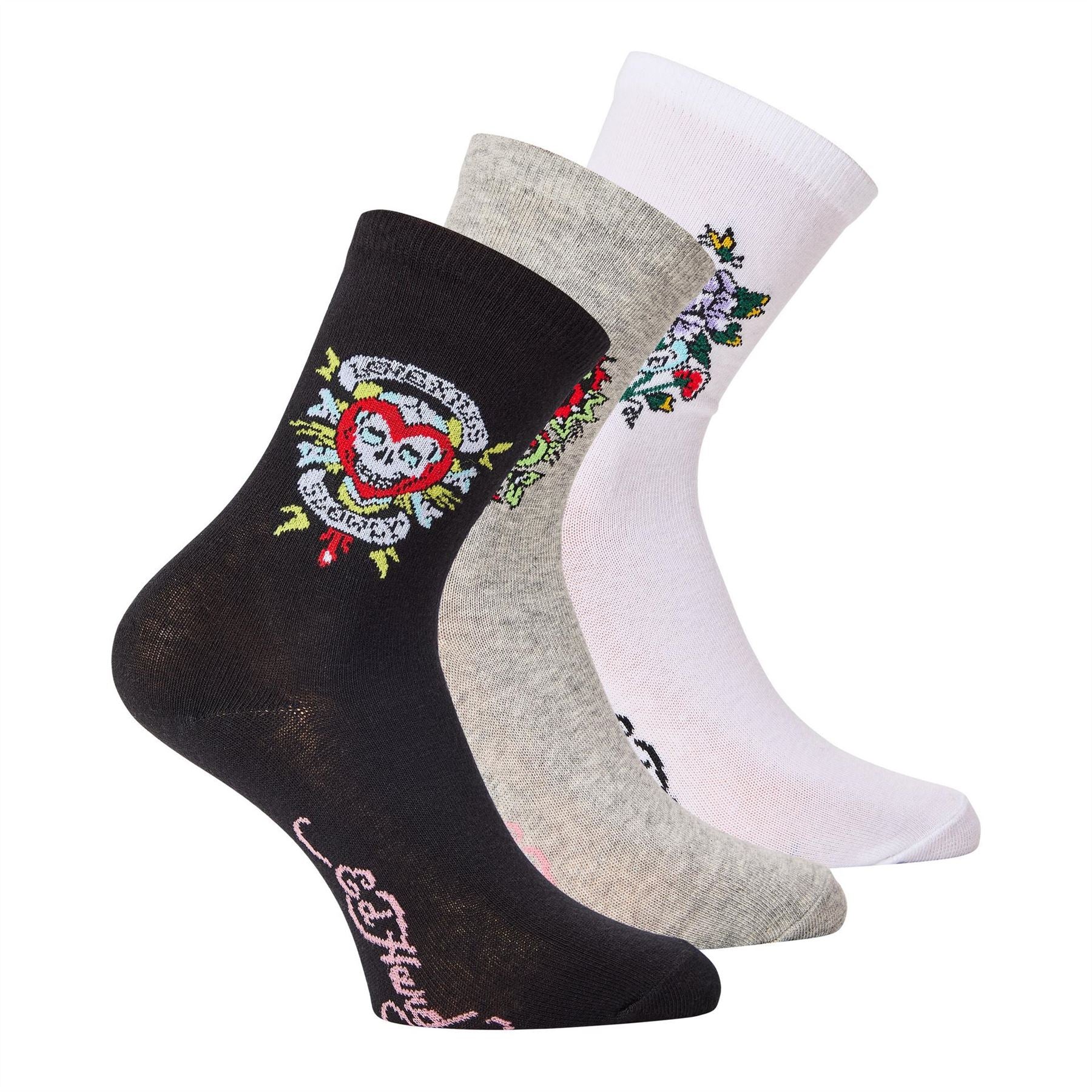 Ed Hardy 3 Pack Dress Crew Socks