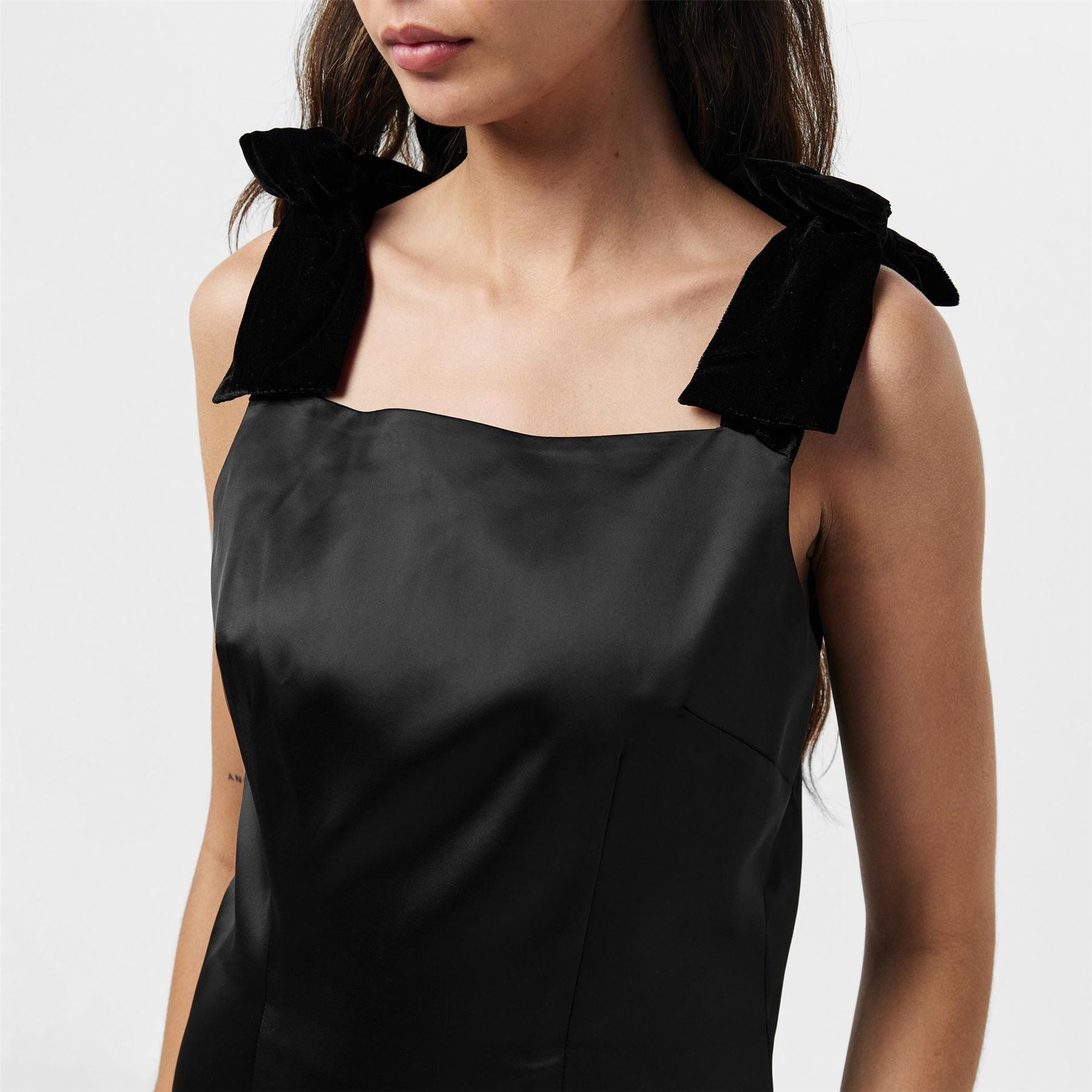 French Connection Carey Square Neck Mini A-Line Dress
