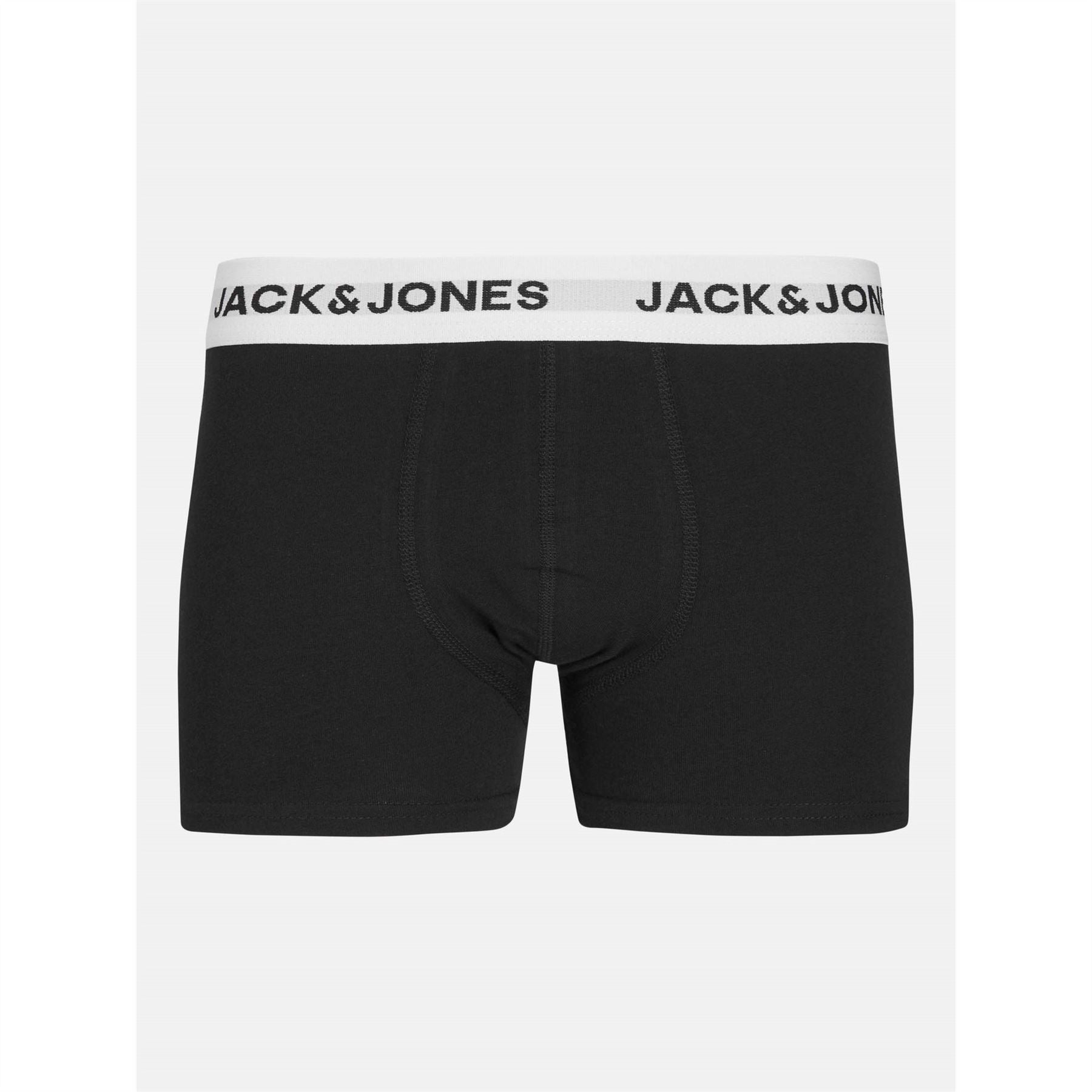 Jack and Jones White Waistband Pack Boxer Trunks