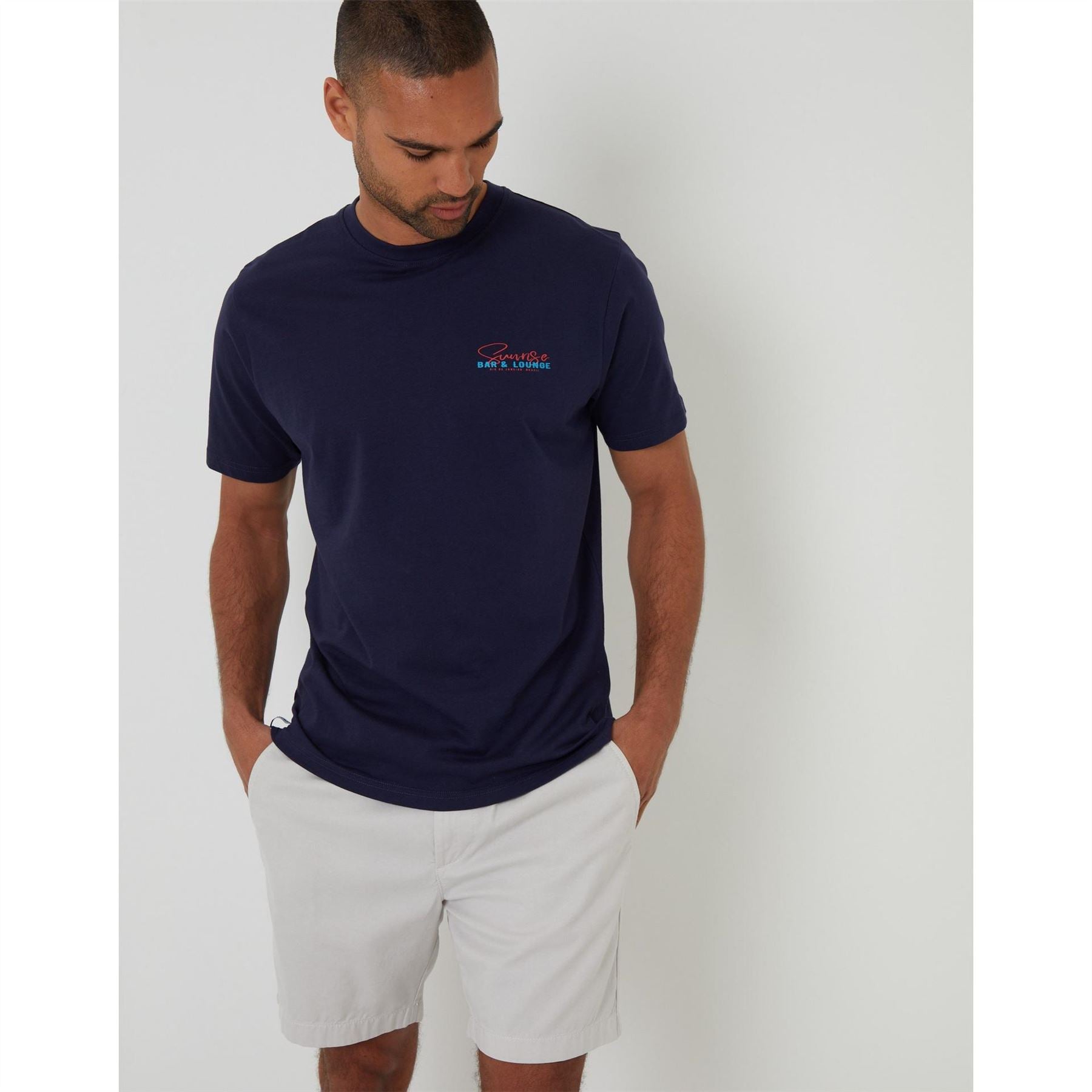 Threadbare Regular Fit Lettering Crew Neck T-Shirt