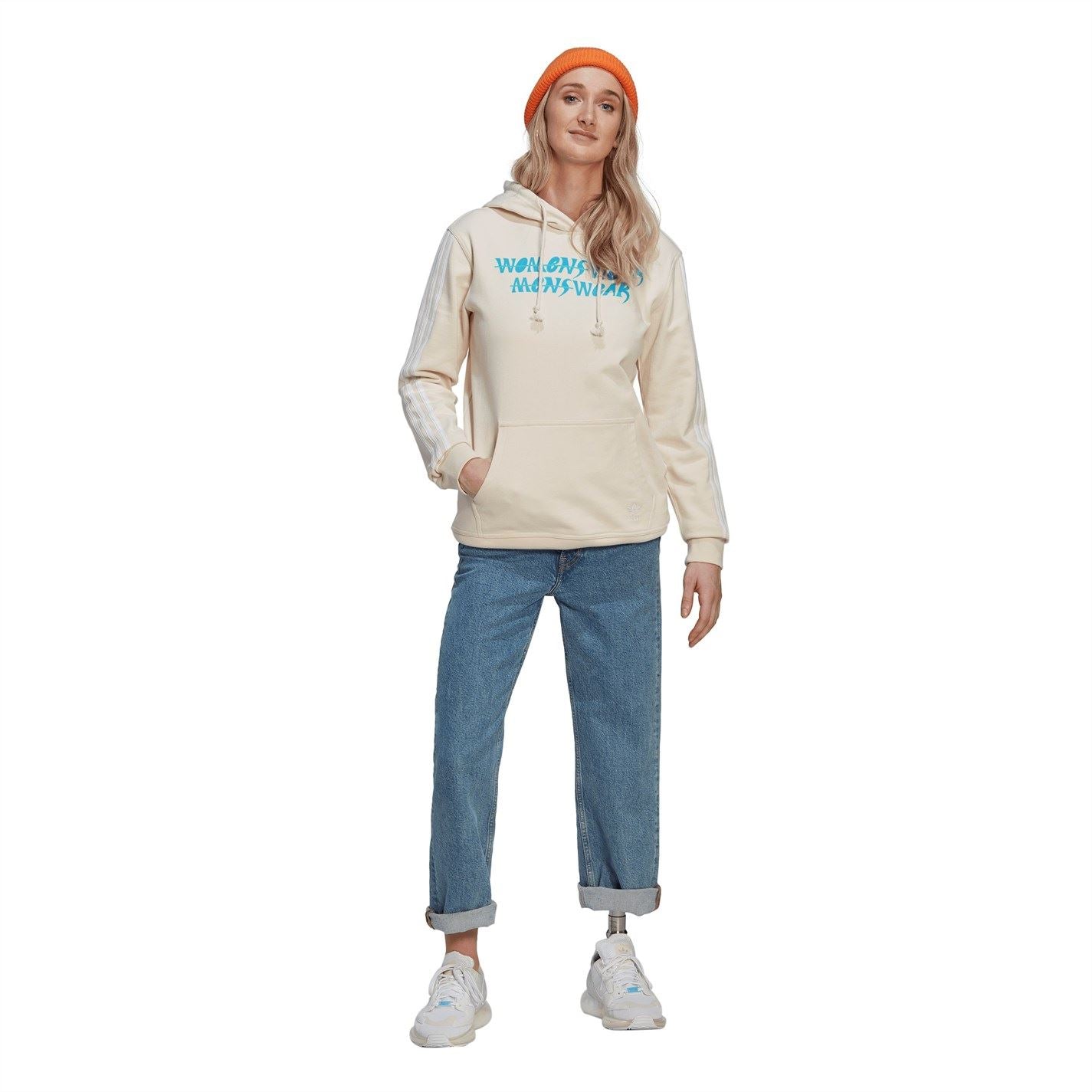 adidas Originals Hooded Relaxed Fit Text Graphic Sweatshirt