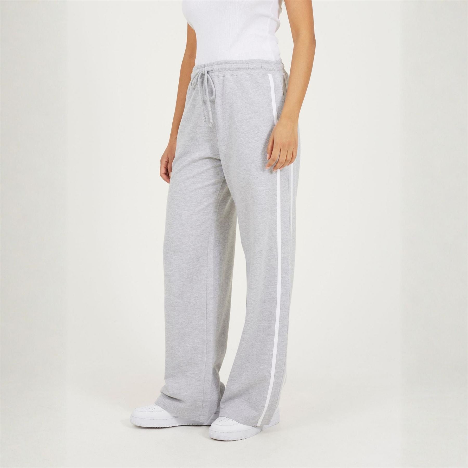 Brave Soul Womens Wide Leg Jogger With Side Stripe Detail