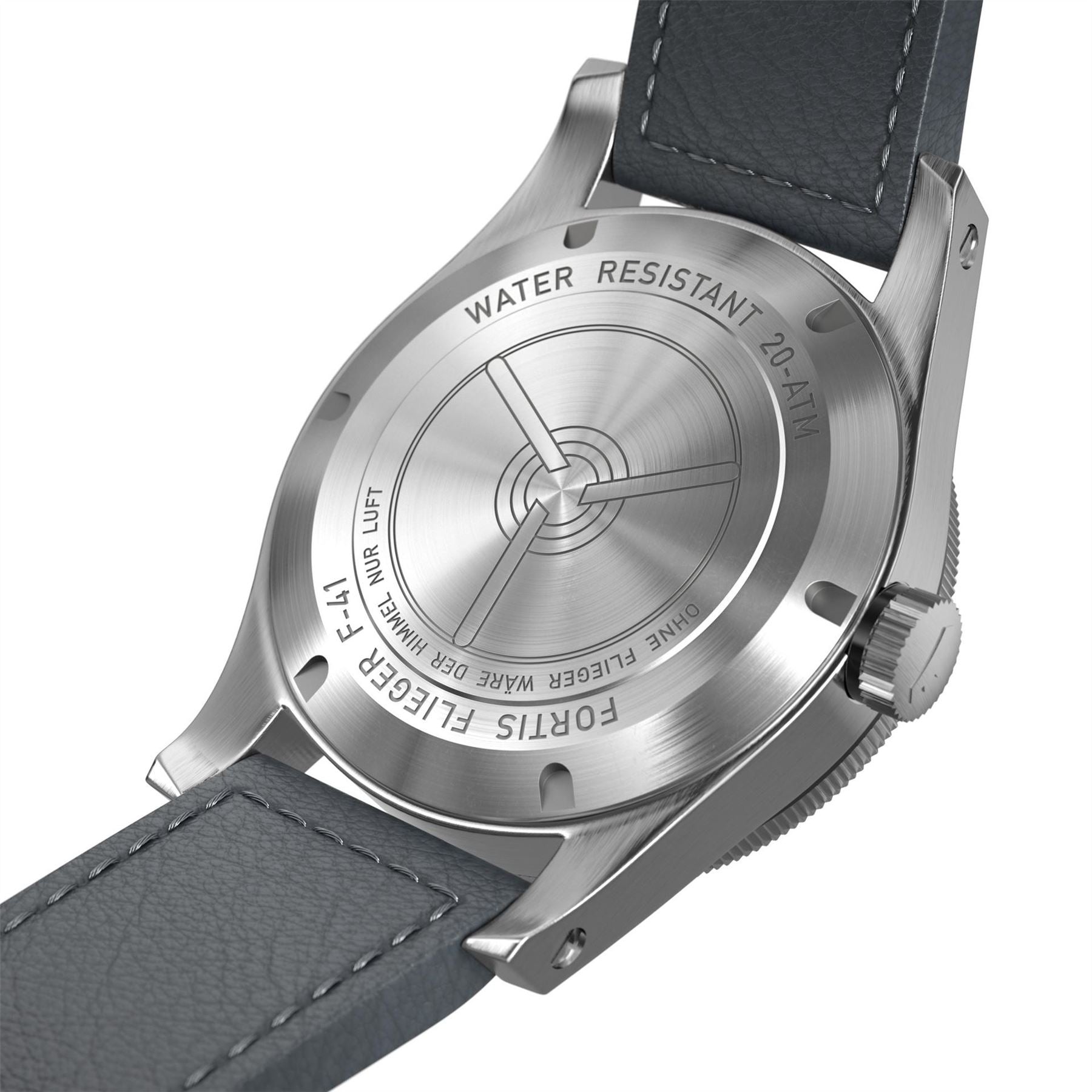Fortis Flieger Stainless Steel Leather Strap Auto Analogue Watch