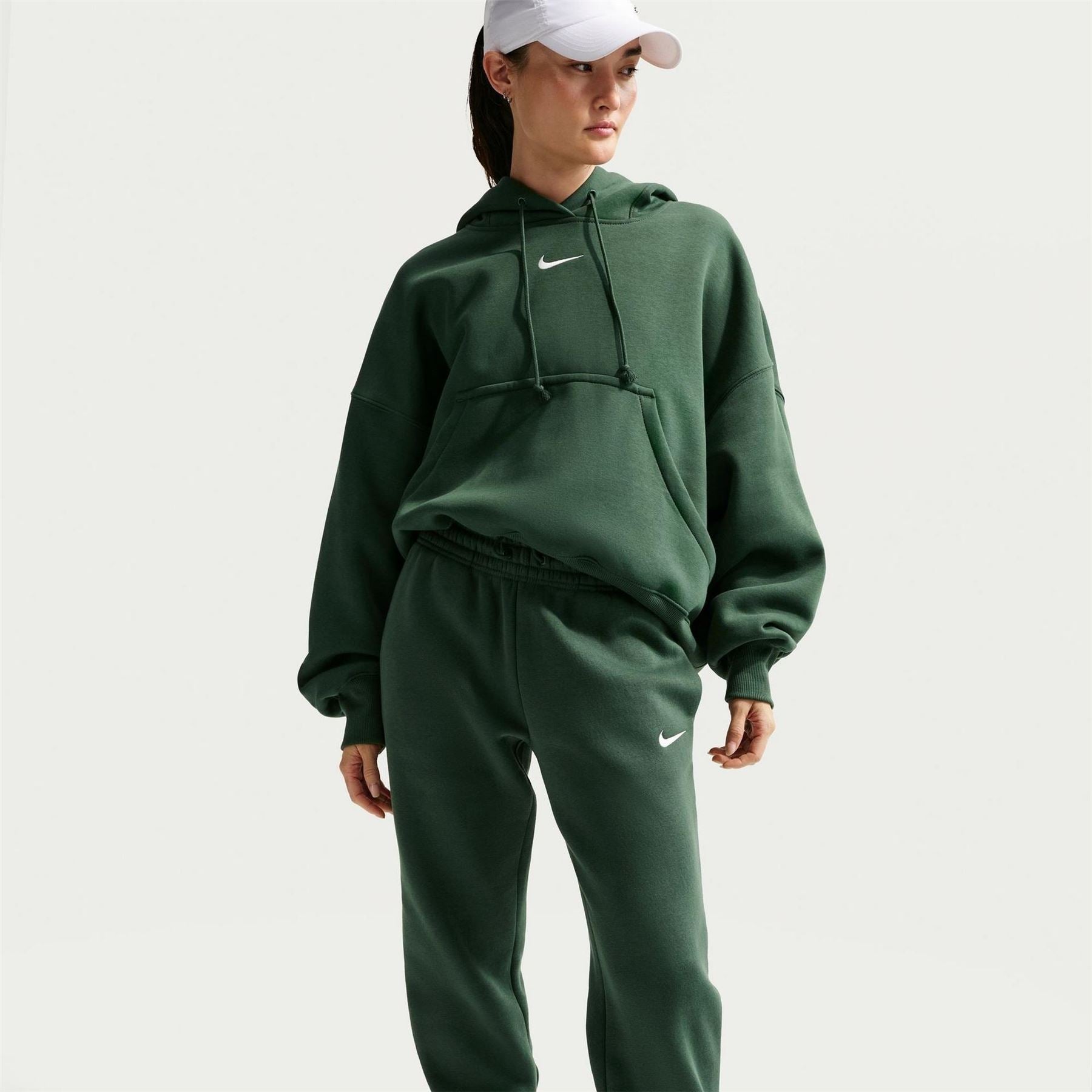 Nike Womens Sportswear Phoenix Fleece Mid Rise Sweatpants