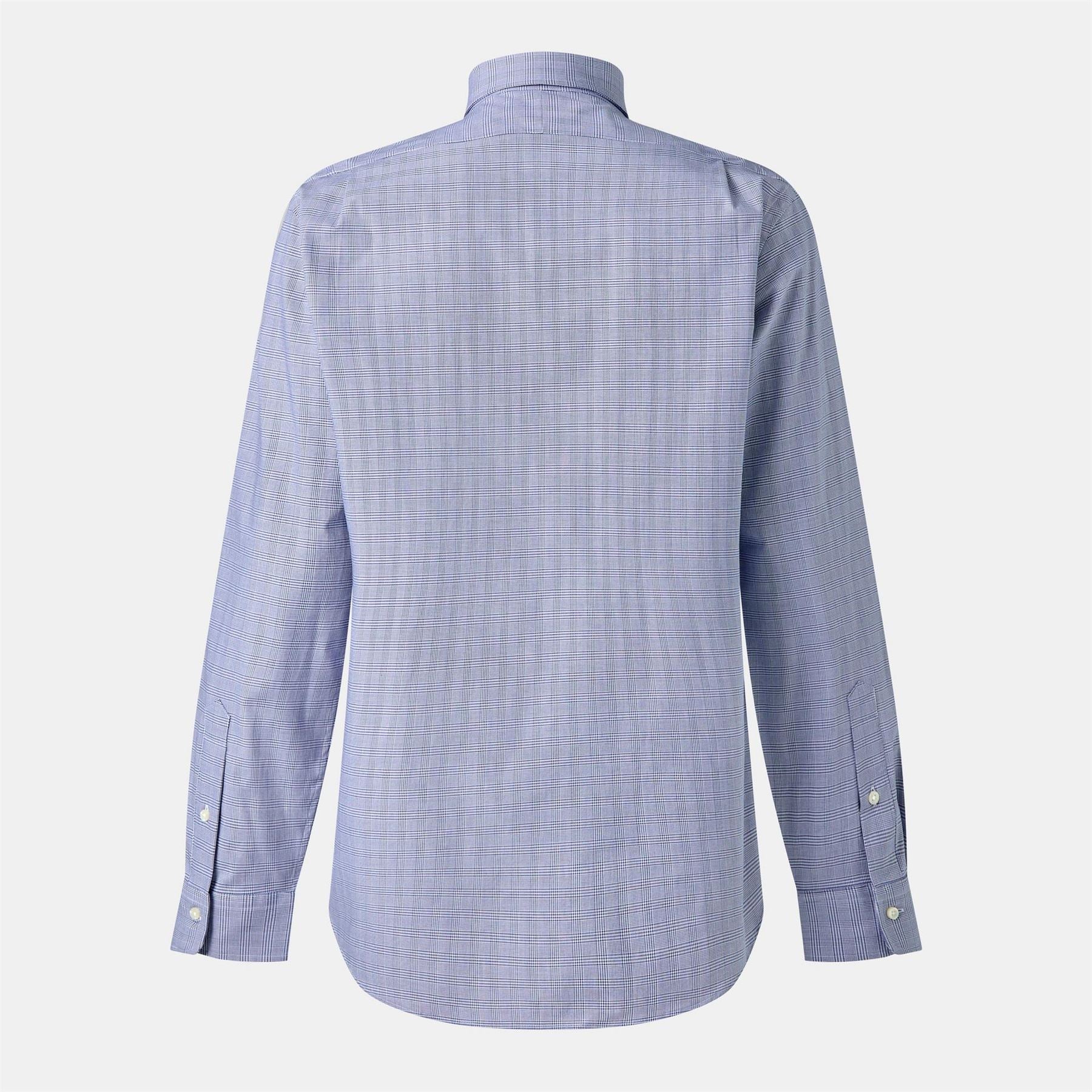 Polo Ralph Lauren Poplin Check Regular Fit Point Collar Cuff Sleeve Shirt