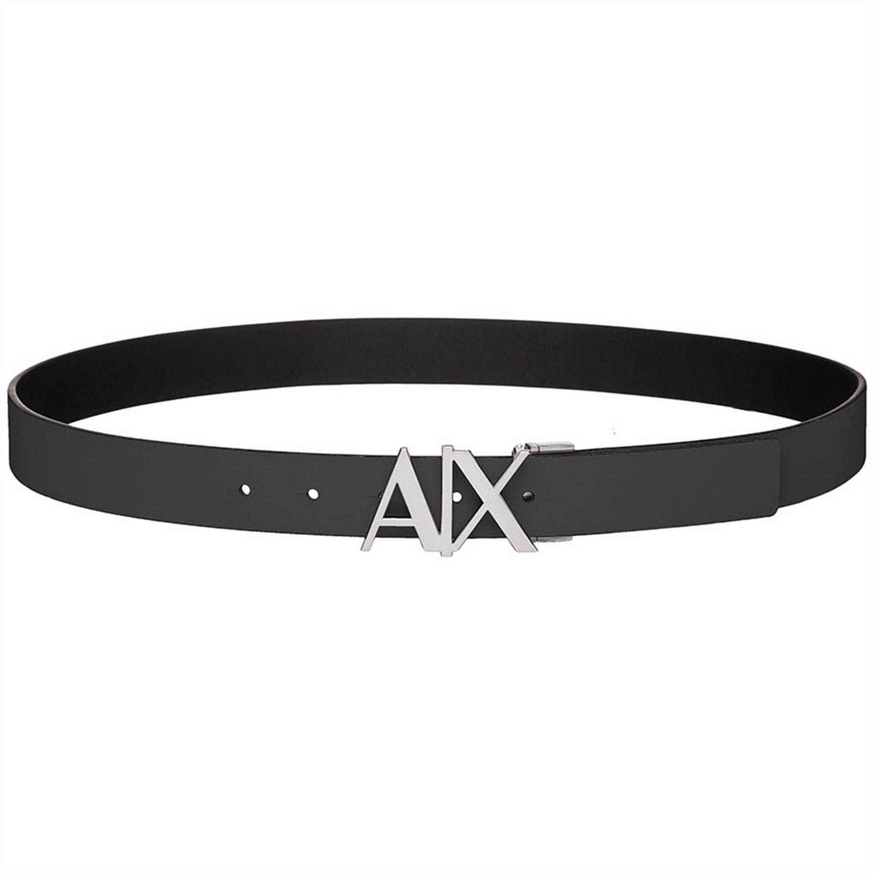 Armani Exchange Cut Out Large Logo Belt