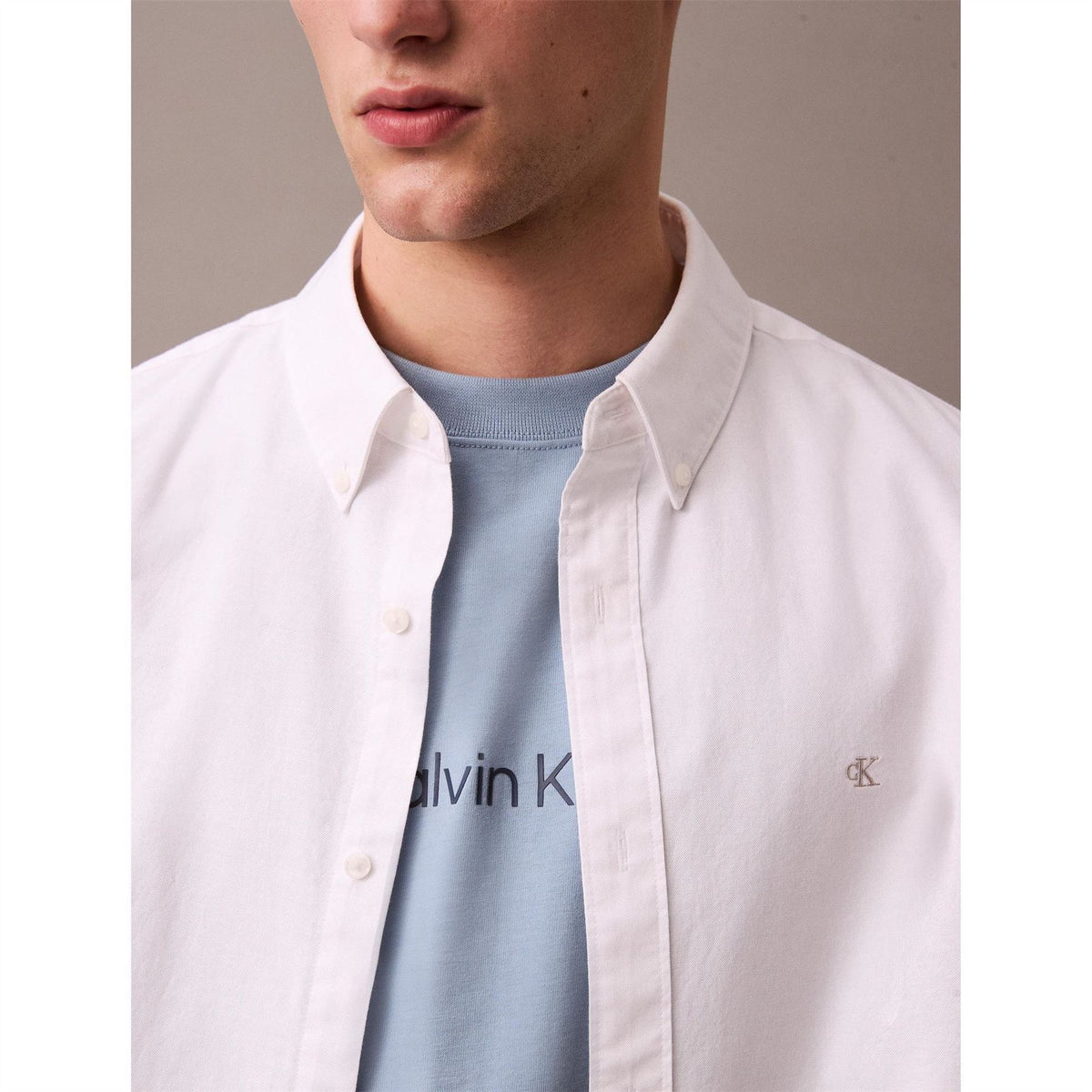 Calvin Klein Jeans Oxford Button Down Collar Long Sleeve Shirt