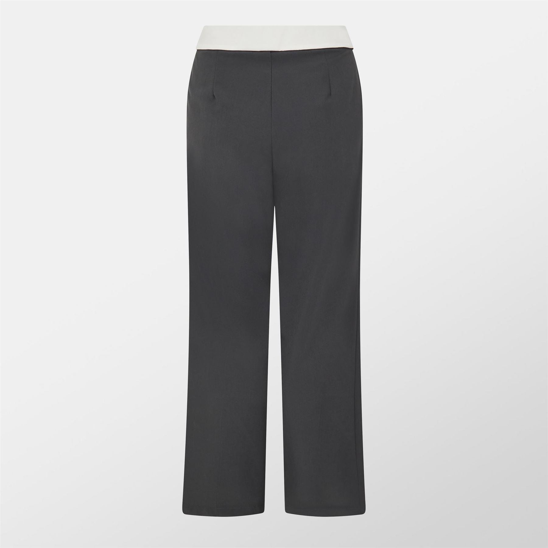 Missy Empire Fold Over Waist Wide Leg Trousers
