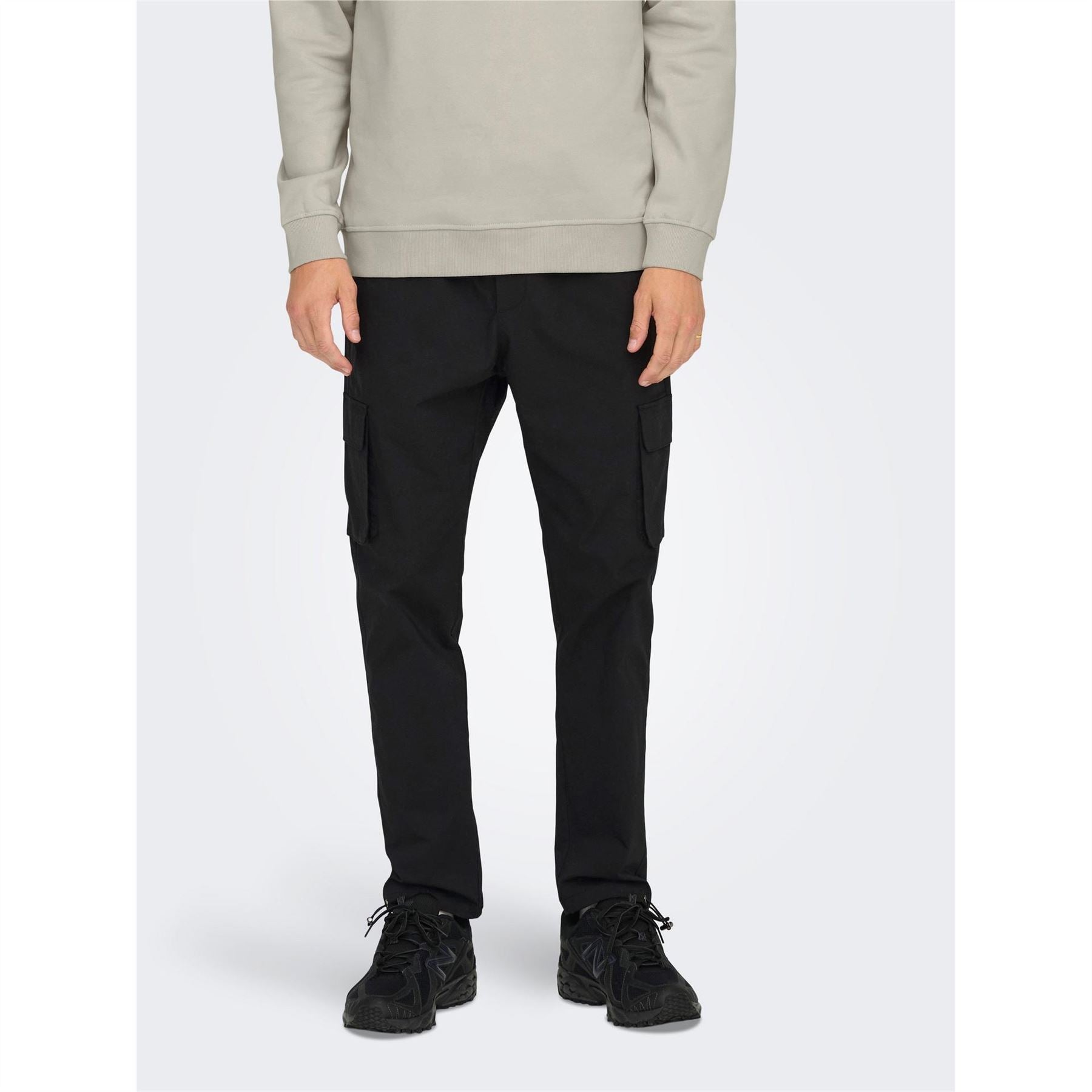 Only and Sons Only Solid Patterned Straight Combat Pants