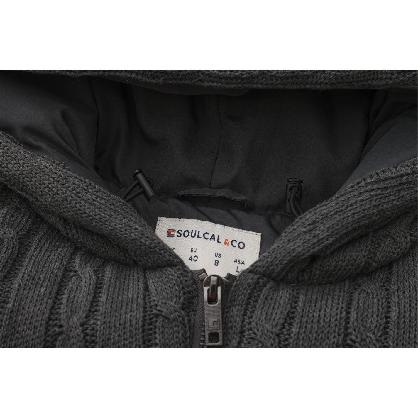 SoulCal Cable Knit Hooded Gilet