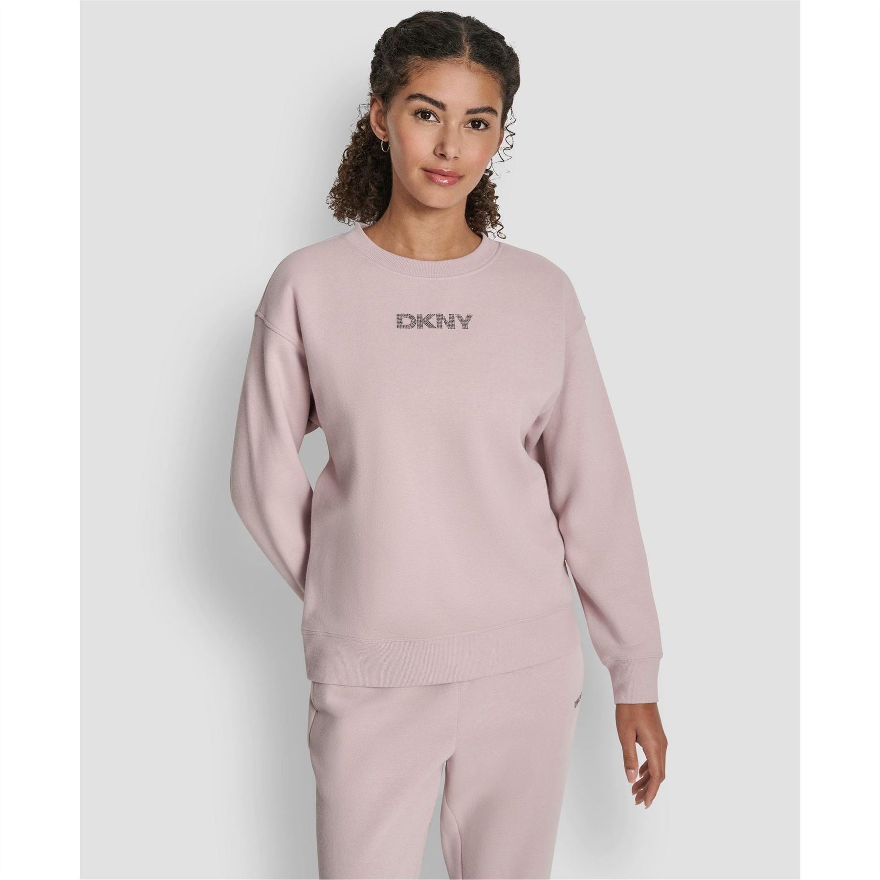 DKNY Cotton Logo Crew Sweatshirt