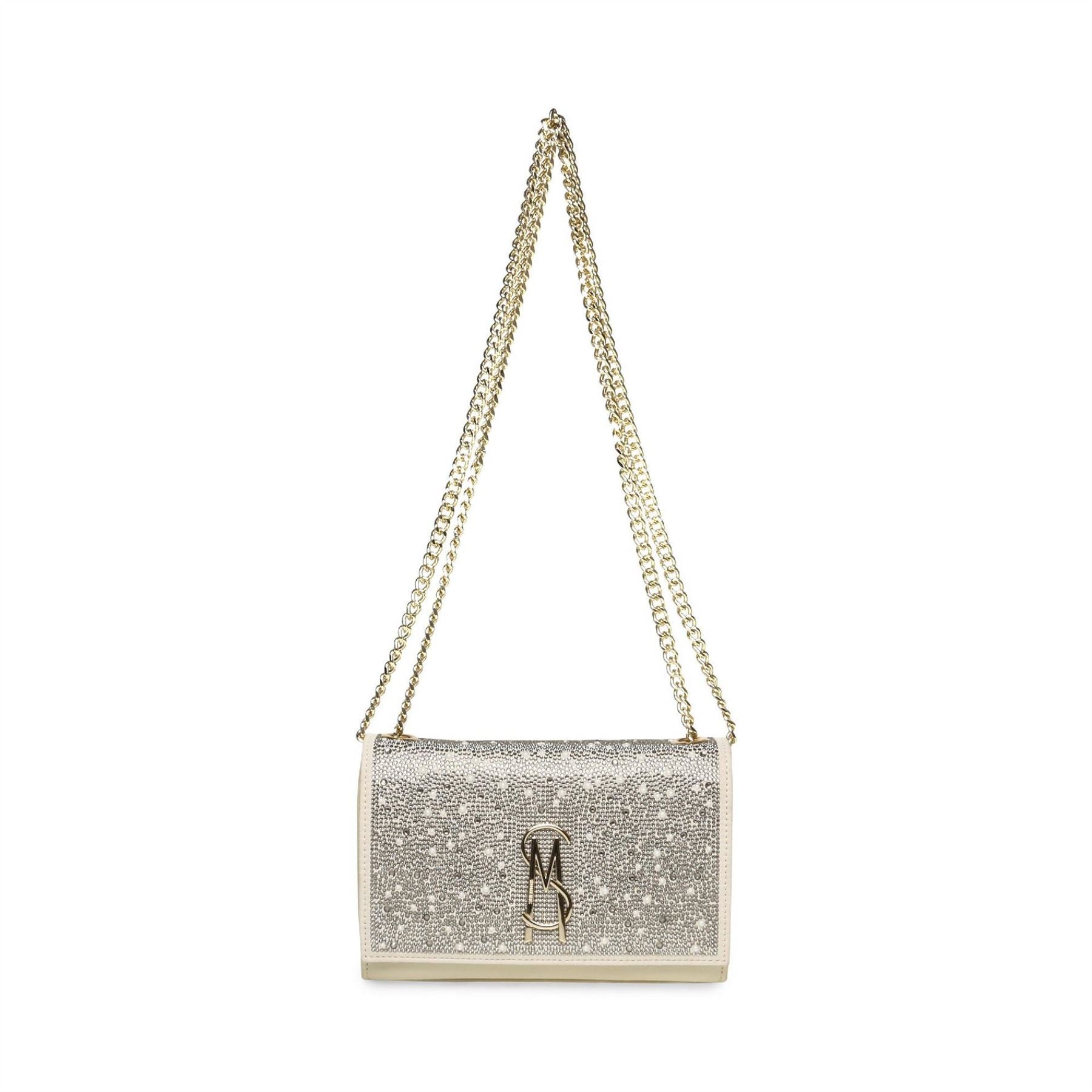 Steve Madden Textured Metallic Cross Body Bag with Chain