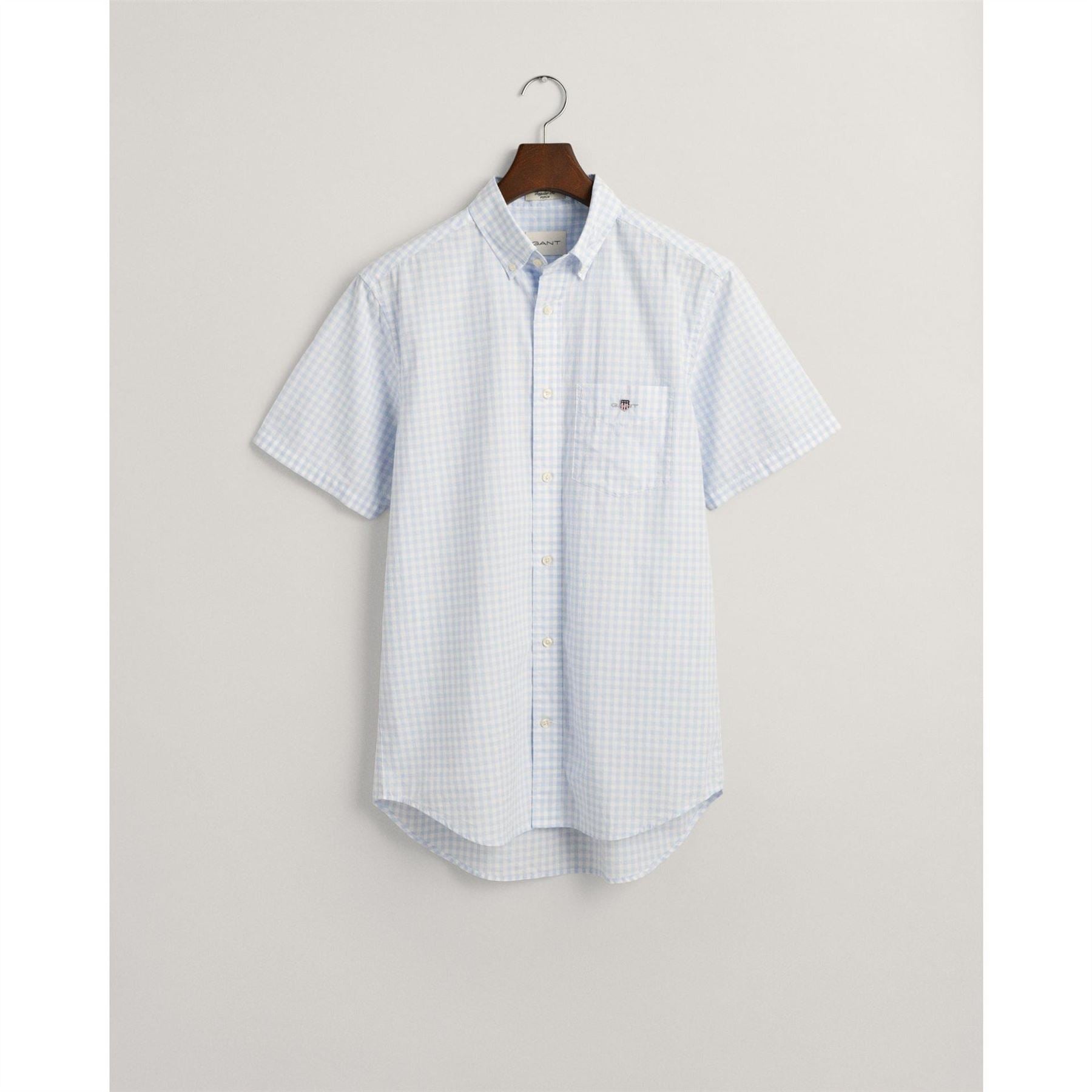 Gant Fit Classic Gingham Poplin Short Sleeve Shirt