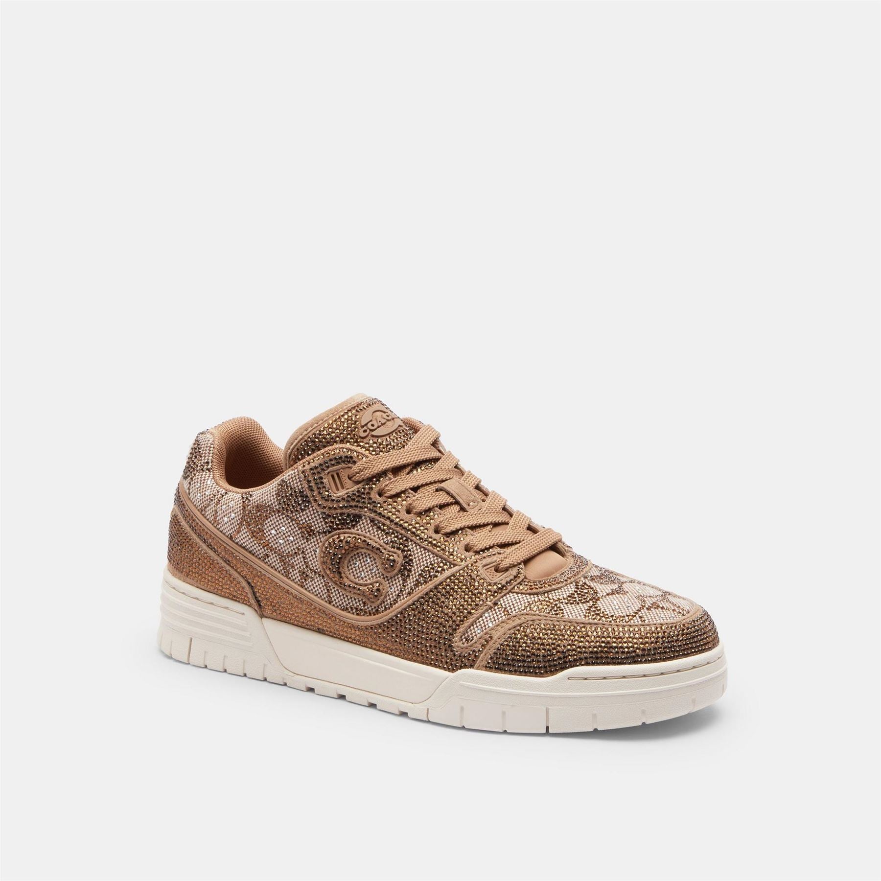 Coach Color Block Embossed Logo Lace-Up Trainers