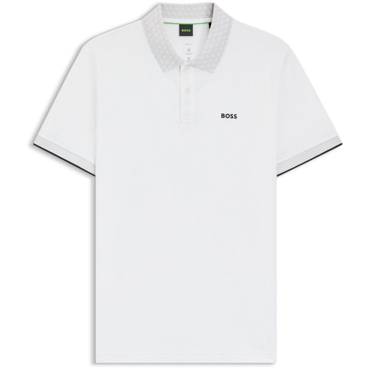 Boss Wordmark Collared Neck Short Sleeve Regular Fit Polo Shirt