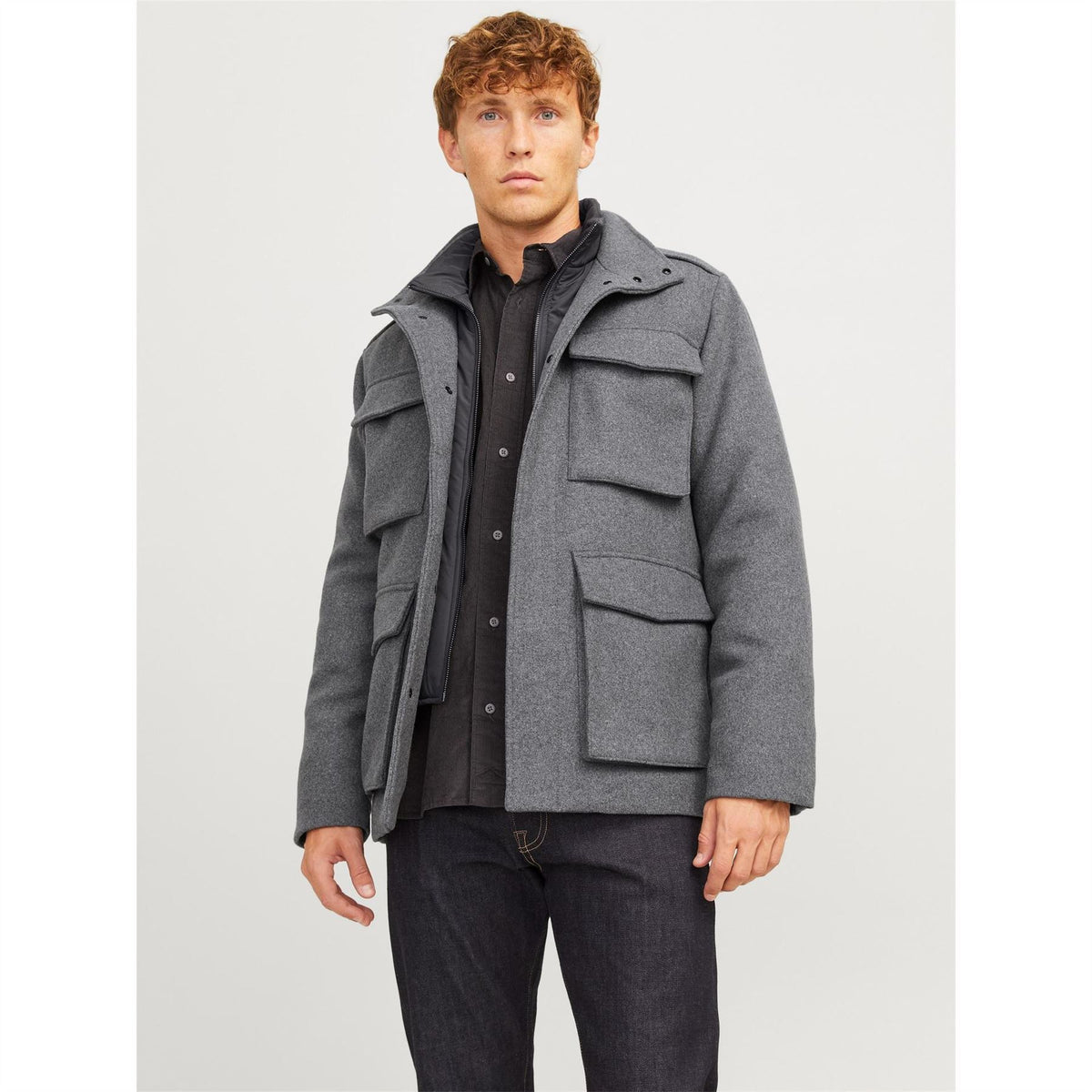 Jack and Jones Alex High Neck Flap Pocket Field Jacket