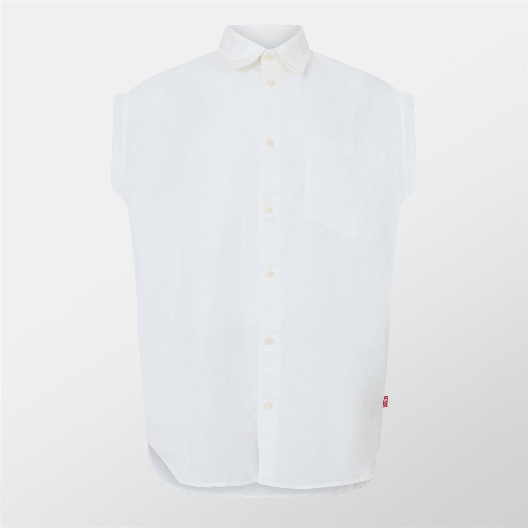 Diesel Relaxed Fit Sleeveless Collared Shirt