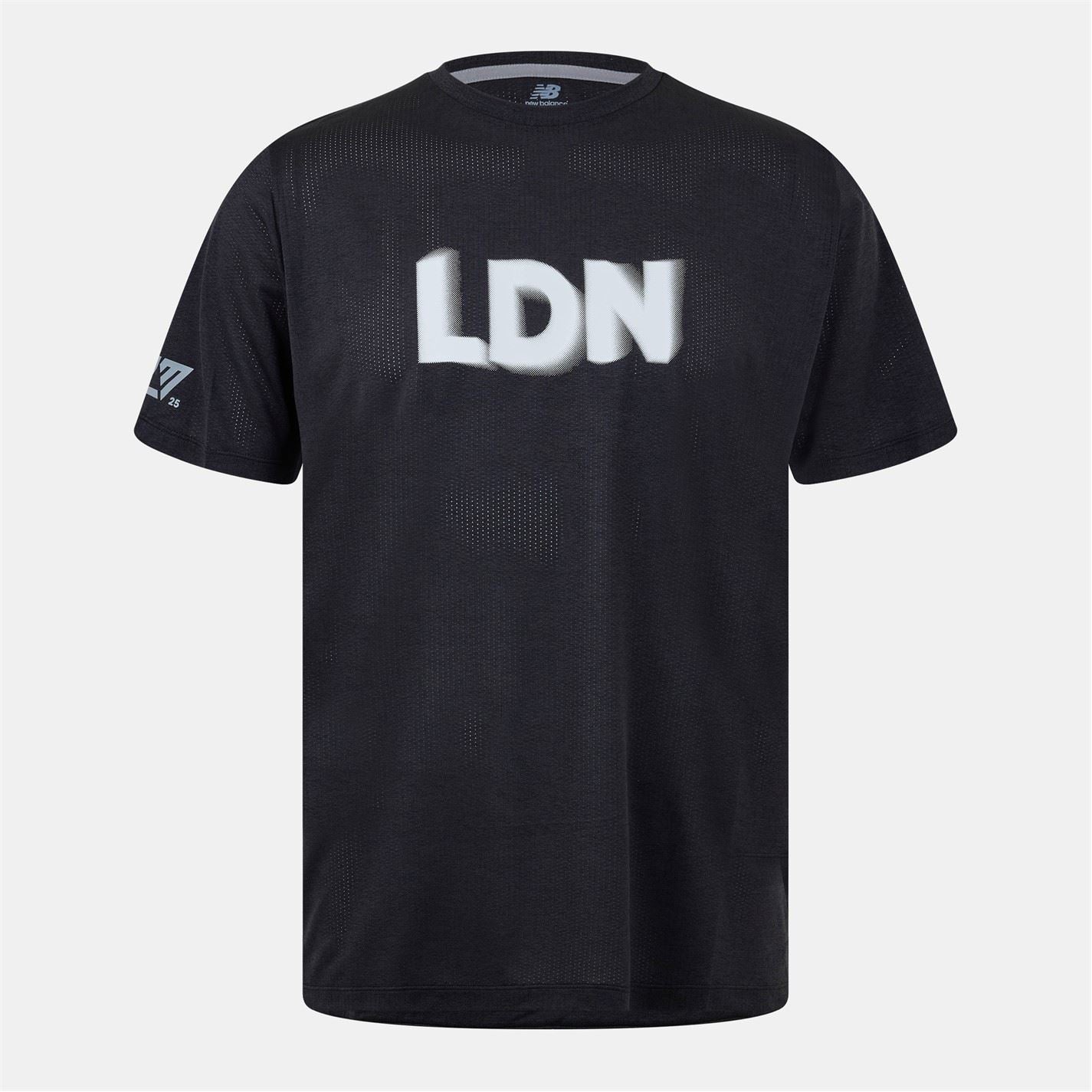 New Balance Mens Balance Ath Ss Bk Smal Running Top