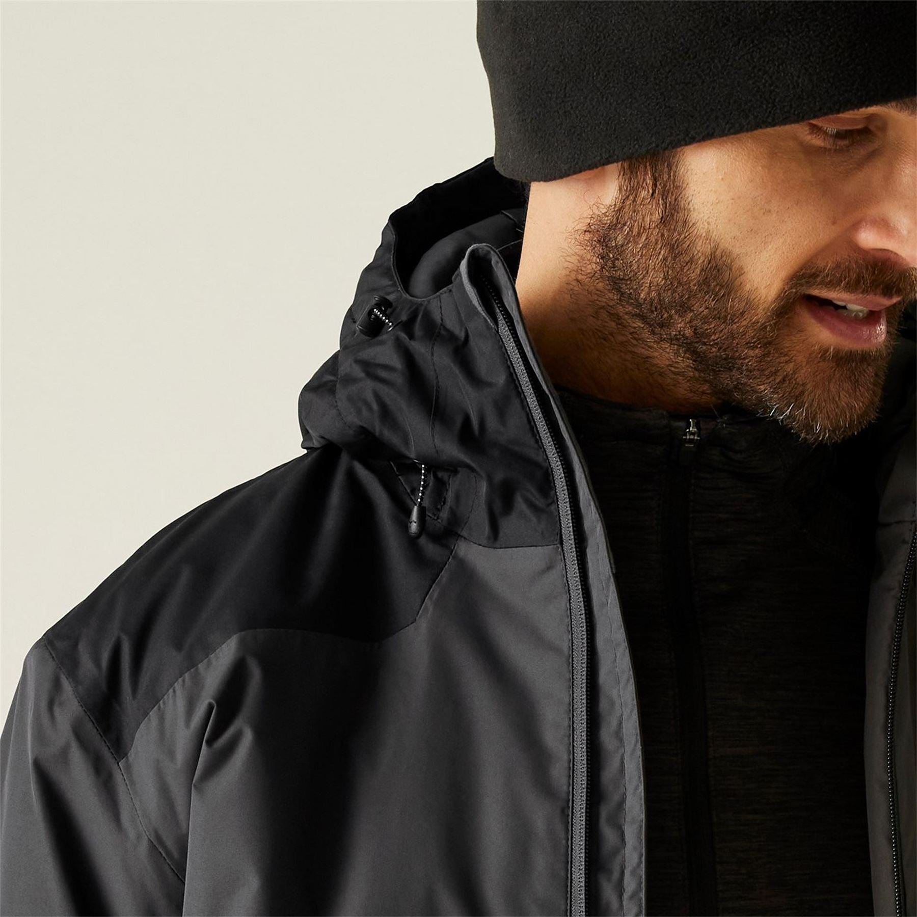 Regatta Thornridge Solid Patterned Hooded Rain Jacket