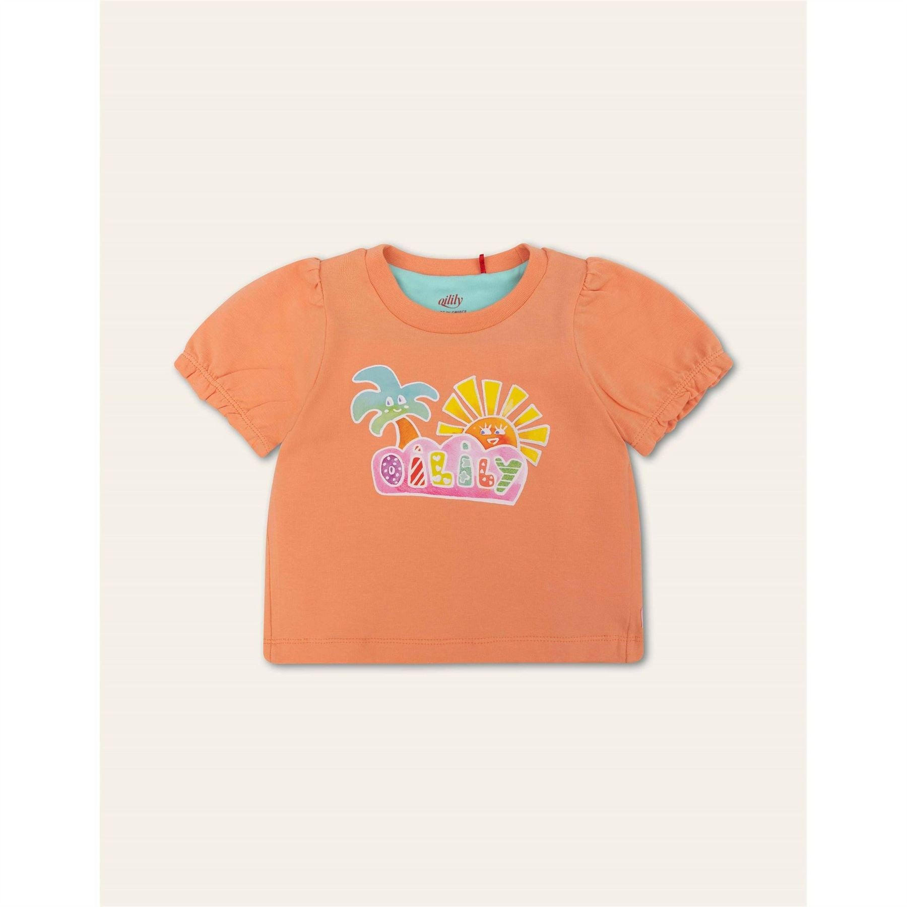 Oilily Regular Fit Gingham Crew Neck T-Shirt